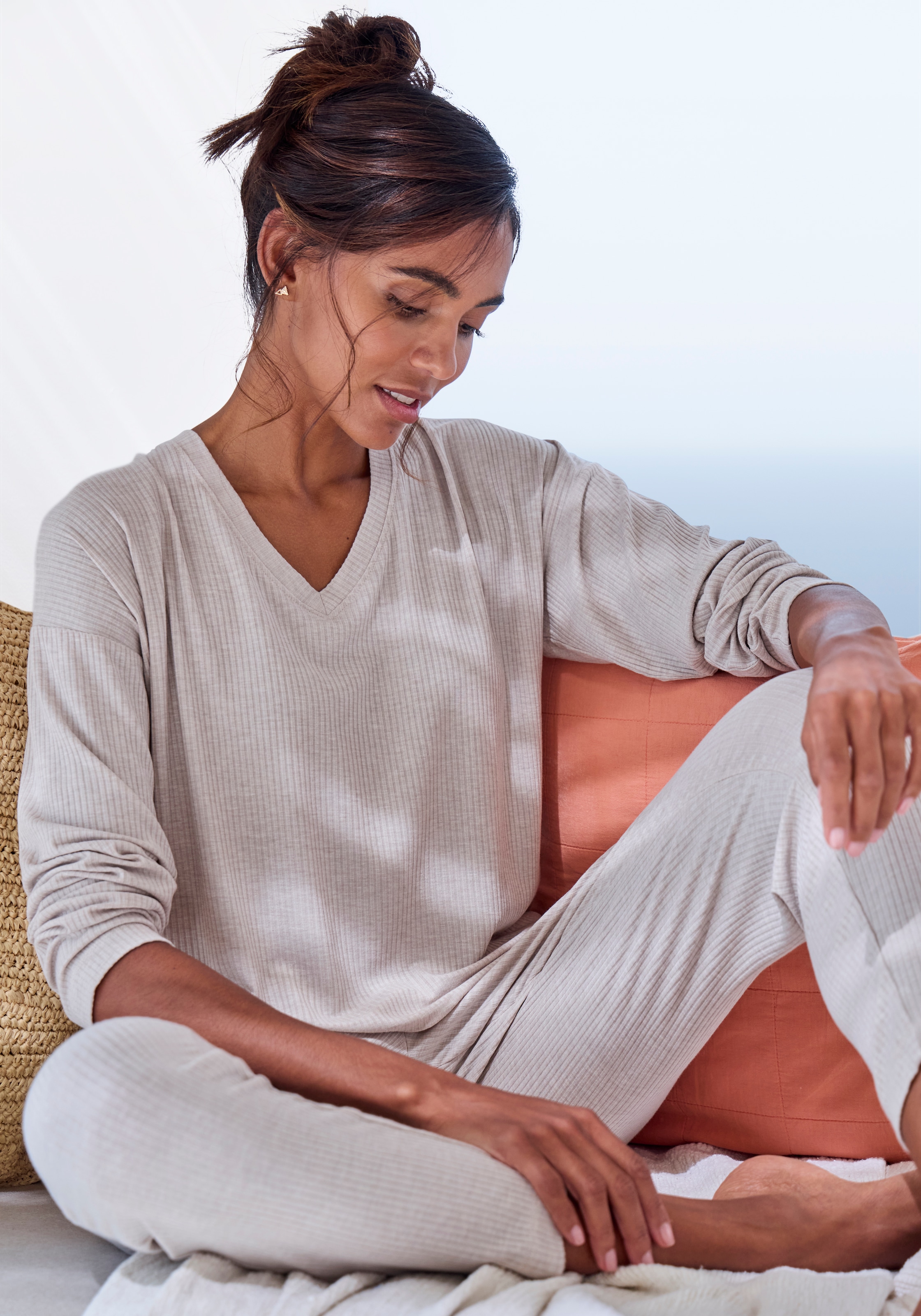 s.Oliver Pyjamaoberteil 1-teilig, in angenehmer 4x4 Rippqualität günstig online kaufen