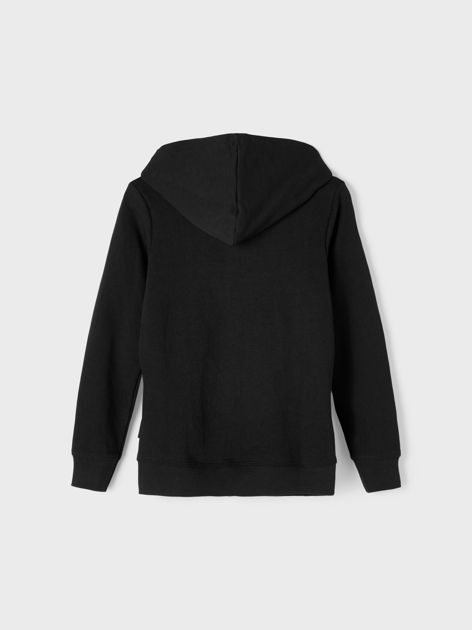 Thumbnail - Name It Kapuzensweatjacke "NKMNESWEAT – Sweatjacke mit Kängurutasche" unifarben, casual, regular fit, Sweatware, Rundhal...