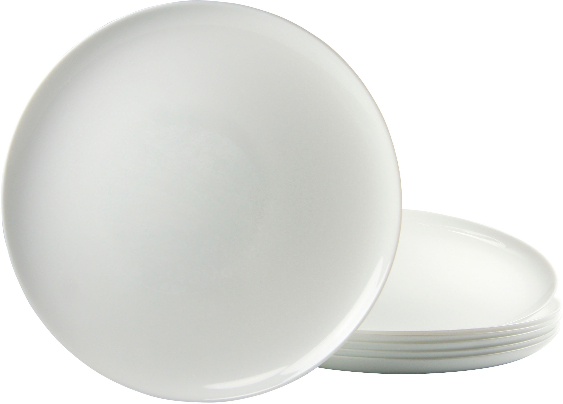 Luminarc Pizzateller "Essteller" Teller Set für 6 Personen, weiß, Glas