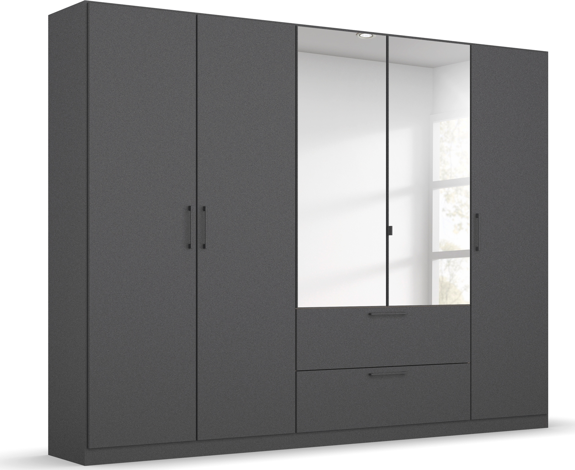 OTTO home Drehtürenschrank "Kleiderschrank Schrank Garderobe Wäscheschrank CHALLENGER" Breiten 181/226 cm, Höhen 197/210 cm, mit Spiegeltüren und geräumigen Schubladen MADE IN GERMANY