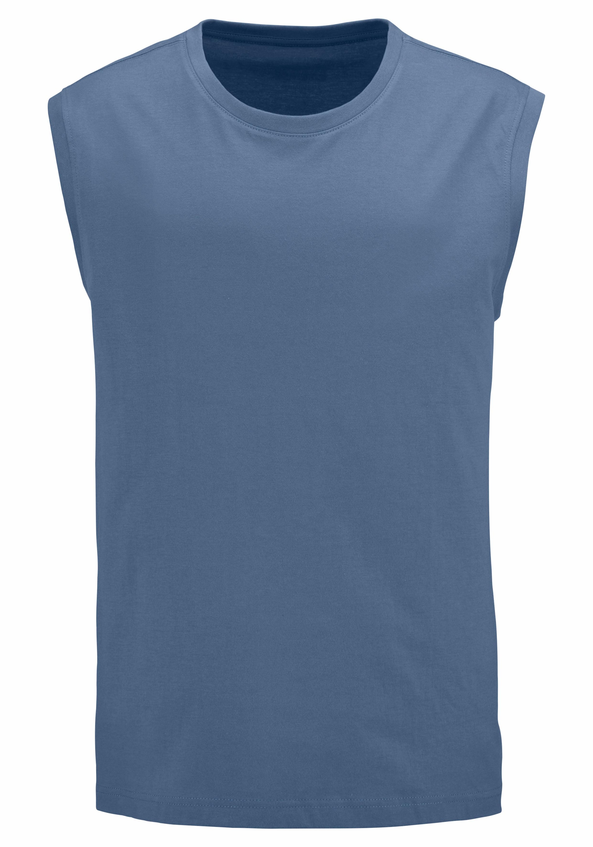 Man's World Muscleshirt, (Packung, 3 tlg., 3er-Pack), ärmellos, Basic-Stil, unifarben, Rundhalsausschnitt