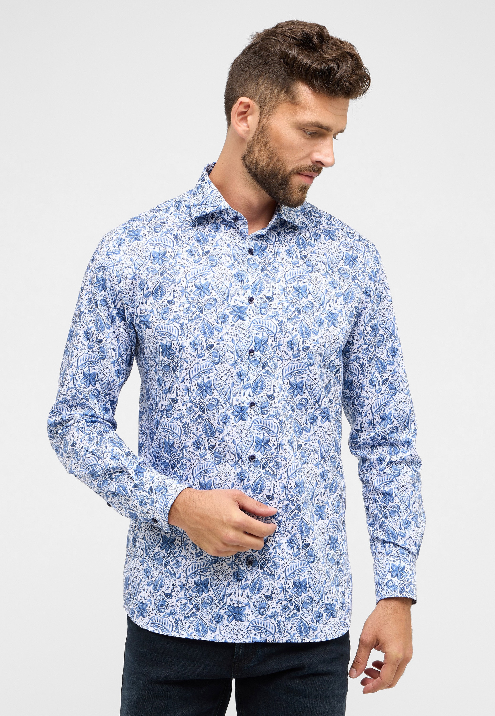 Eterna Langarmhemd "MODERN FIT", NON IRON (bügelfrei) günstig online kaufen