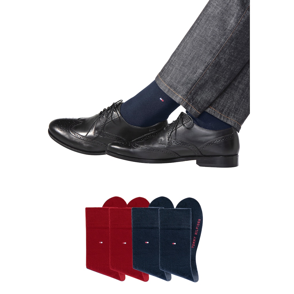 Tommy Hilfiger Businesssocken, (4 Paar)