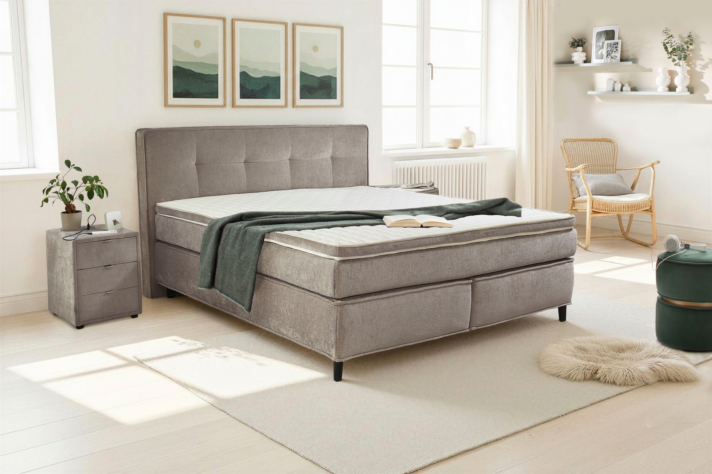 Jockenhöfer Gruppe Boxspringbett "Capello, 7-Zonen-TTFK-Matratze" KS-Topper günstig online kaufen