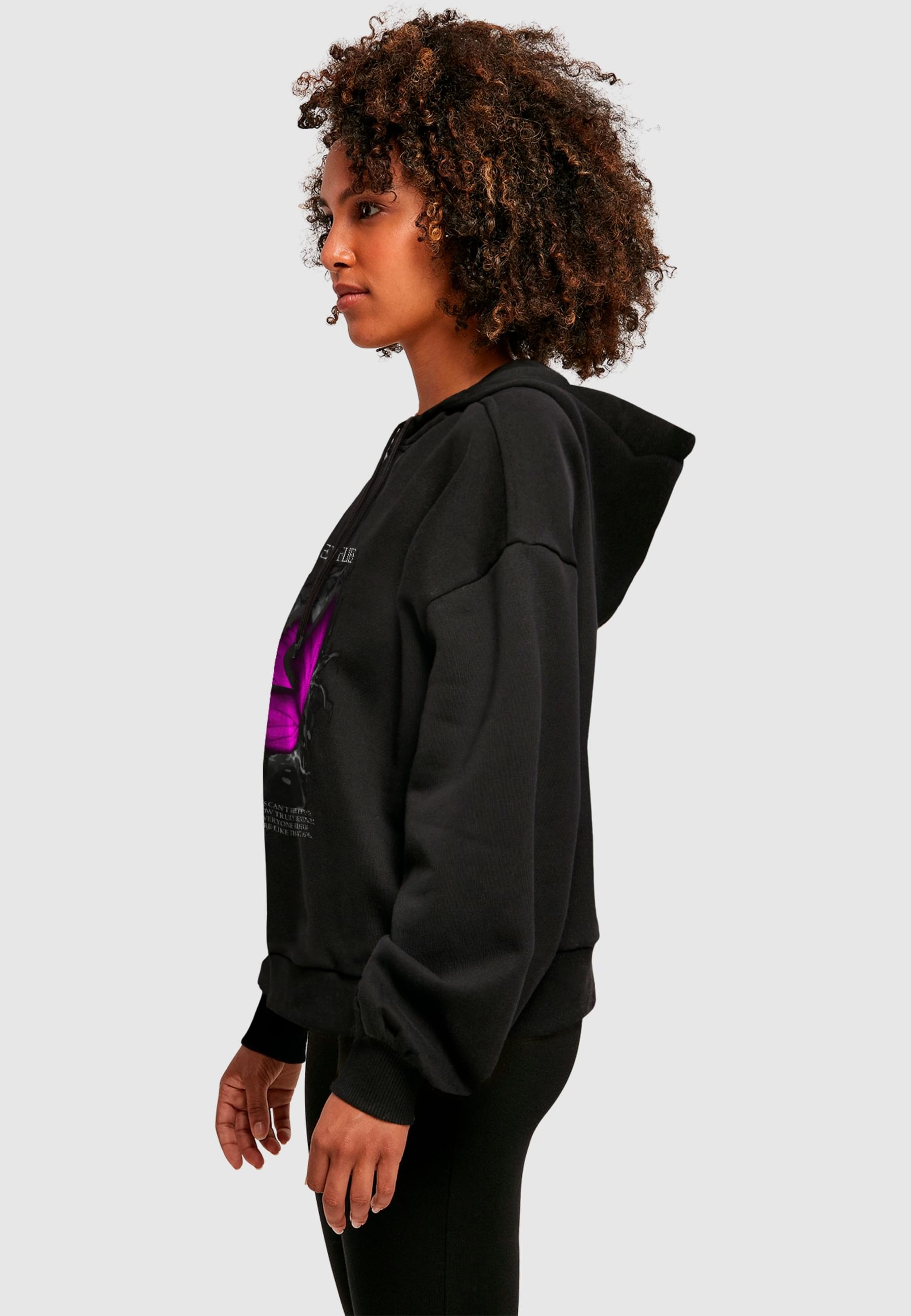 Merchcode Kapuzenpullover »Merchcode Ladies Butterflies Organic Oversized Hoody« 1 Stk. tlg.