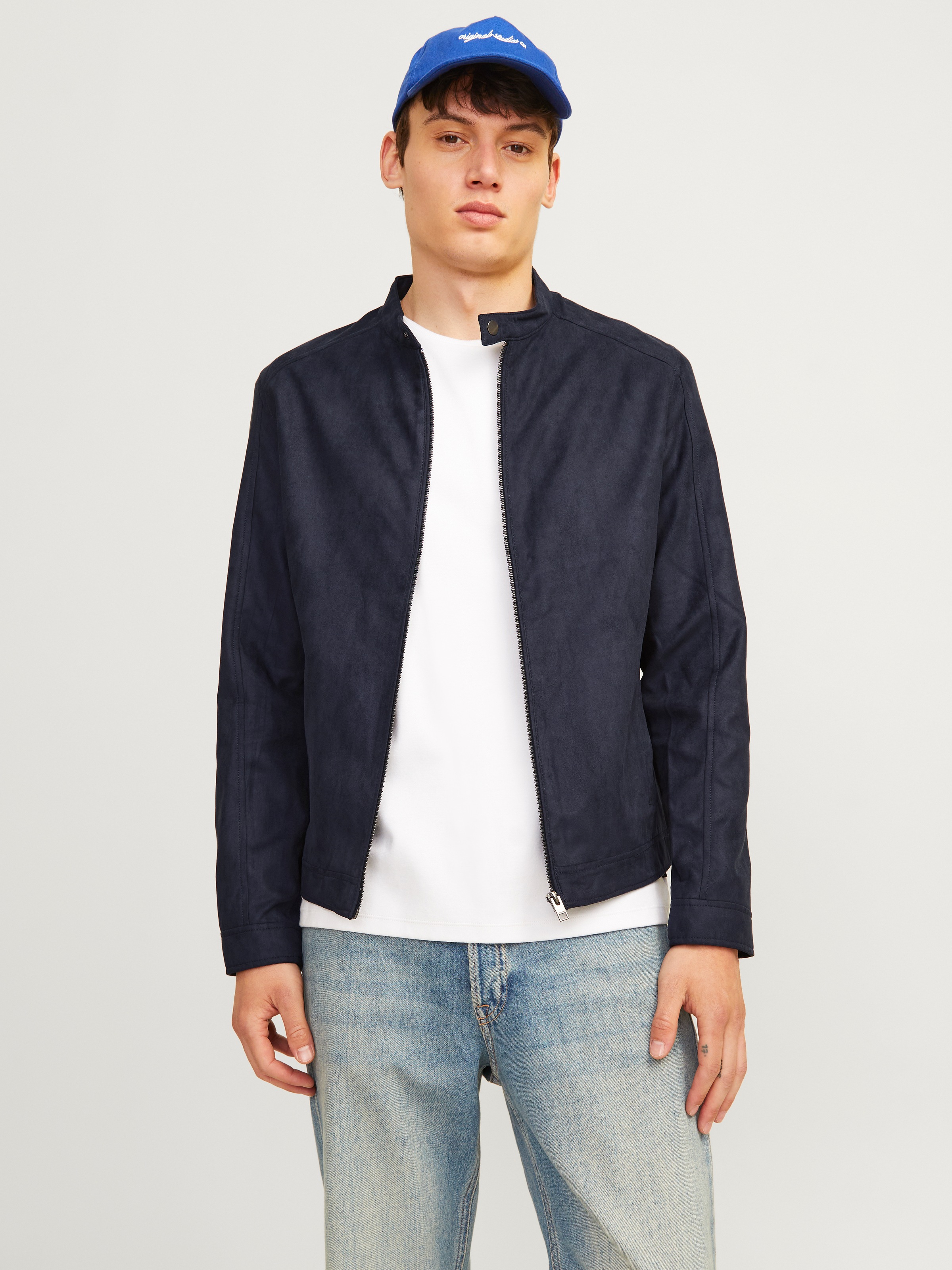 Jack & Jones Lederimitatjacke "JJEDYLAN CLEAN JACKET NOOS" ohne Kapuze mit günstig online kaufen
