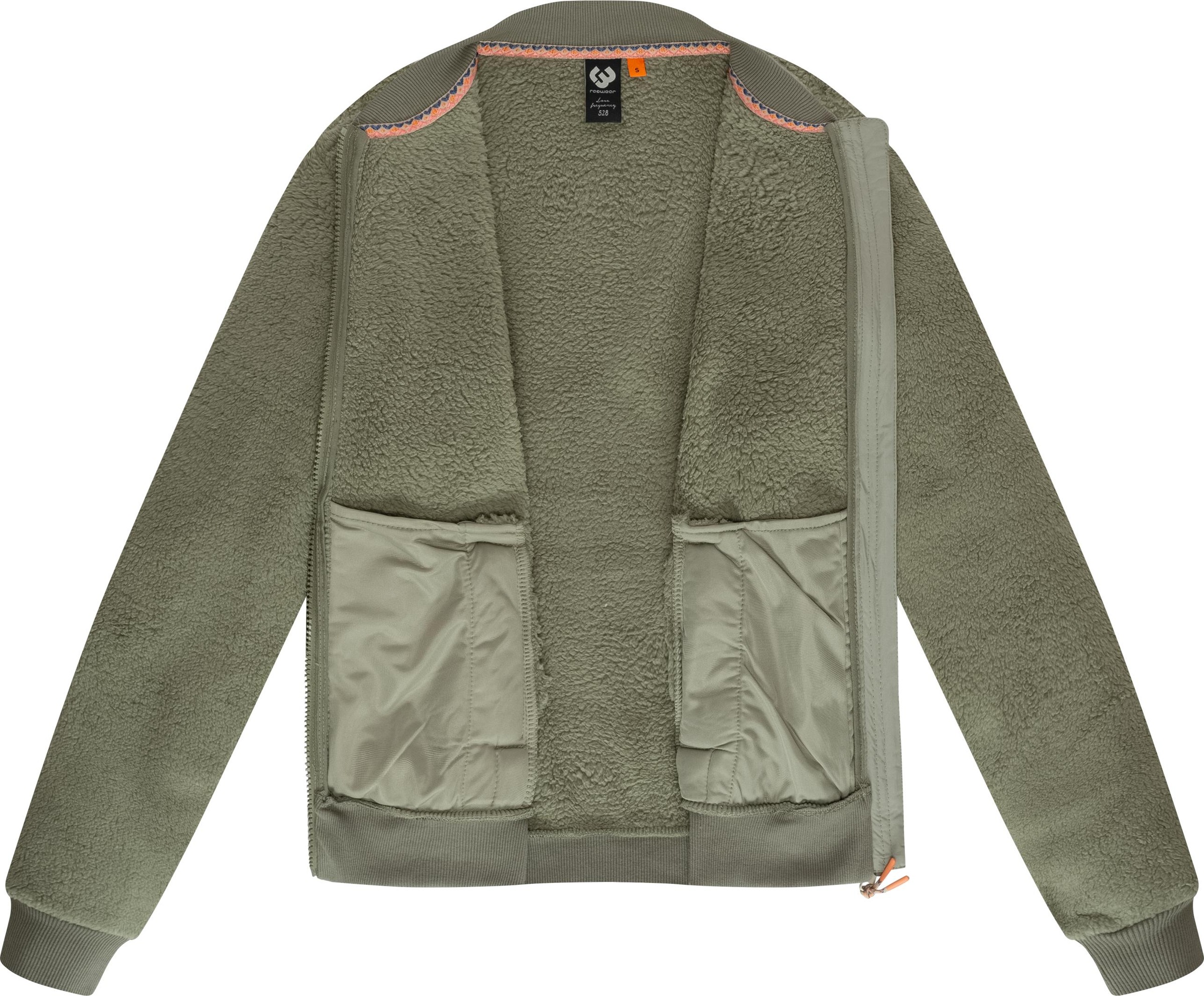 Ragwear Plüschjacke »Cairro«, ohne Kapuze, Flauschige Damen Übergangsjacke
