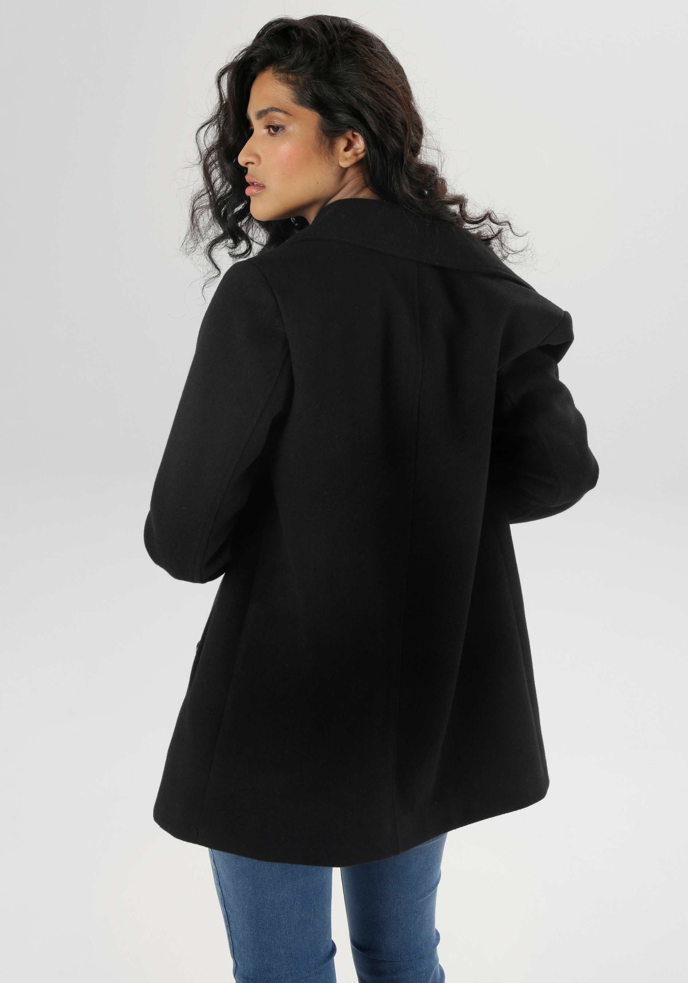 Aniston SELECTED Cabanjacke, ohne Kapuze, mit breitem Reverskragen - NEUE K günstig online kaufen