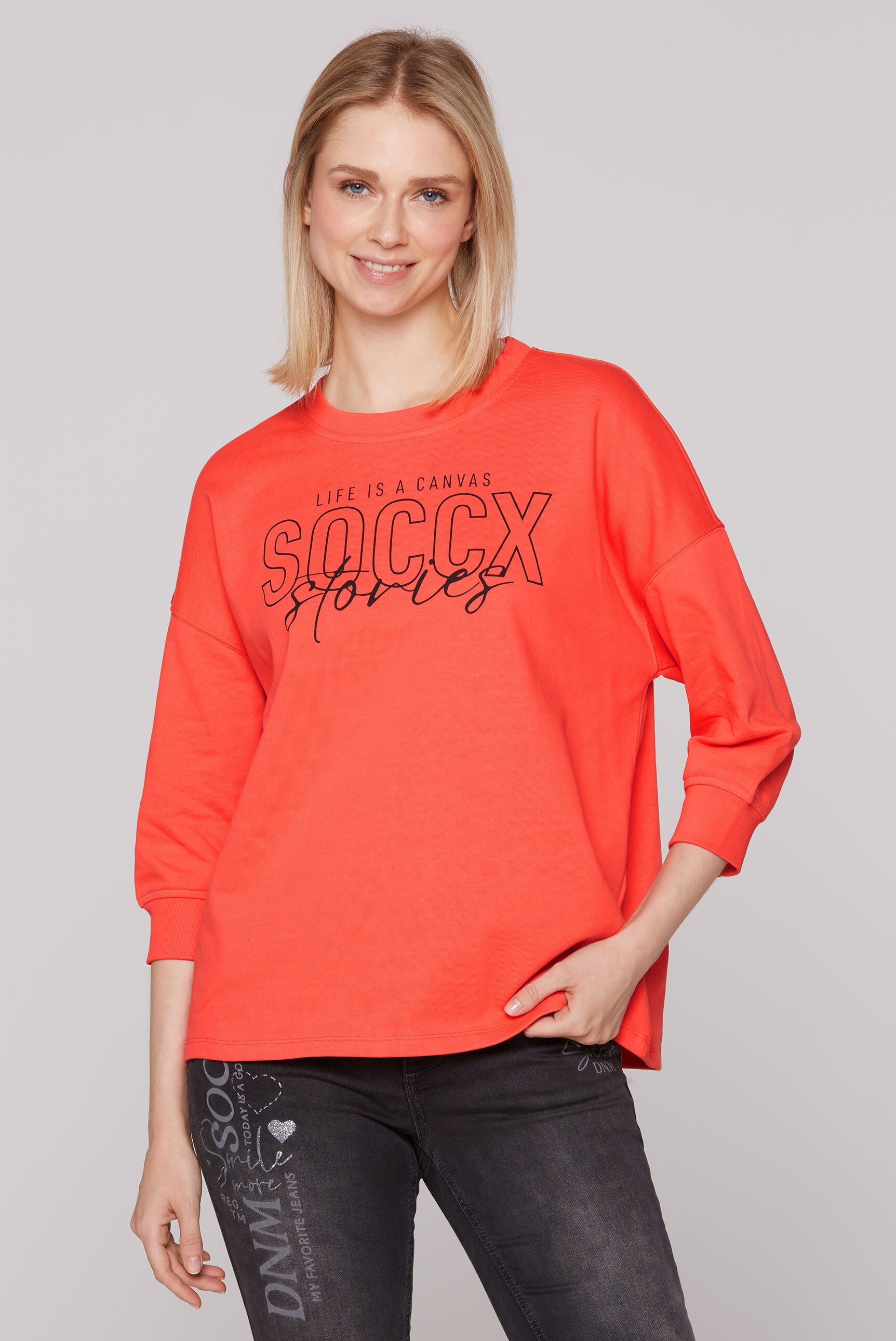 SOCCX Sweater, mit überschnittenen Schultern günstig online kaufen