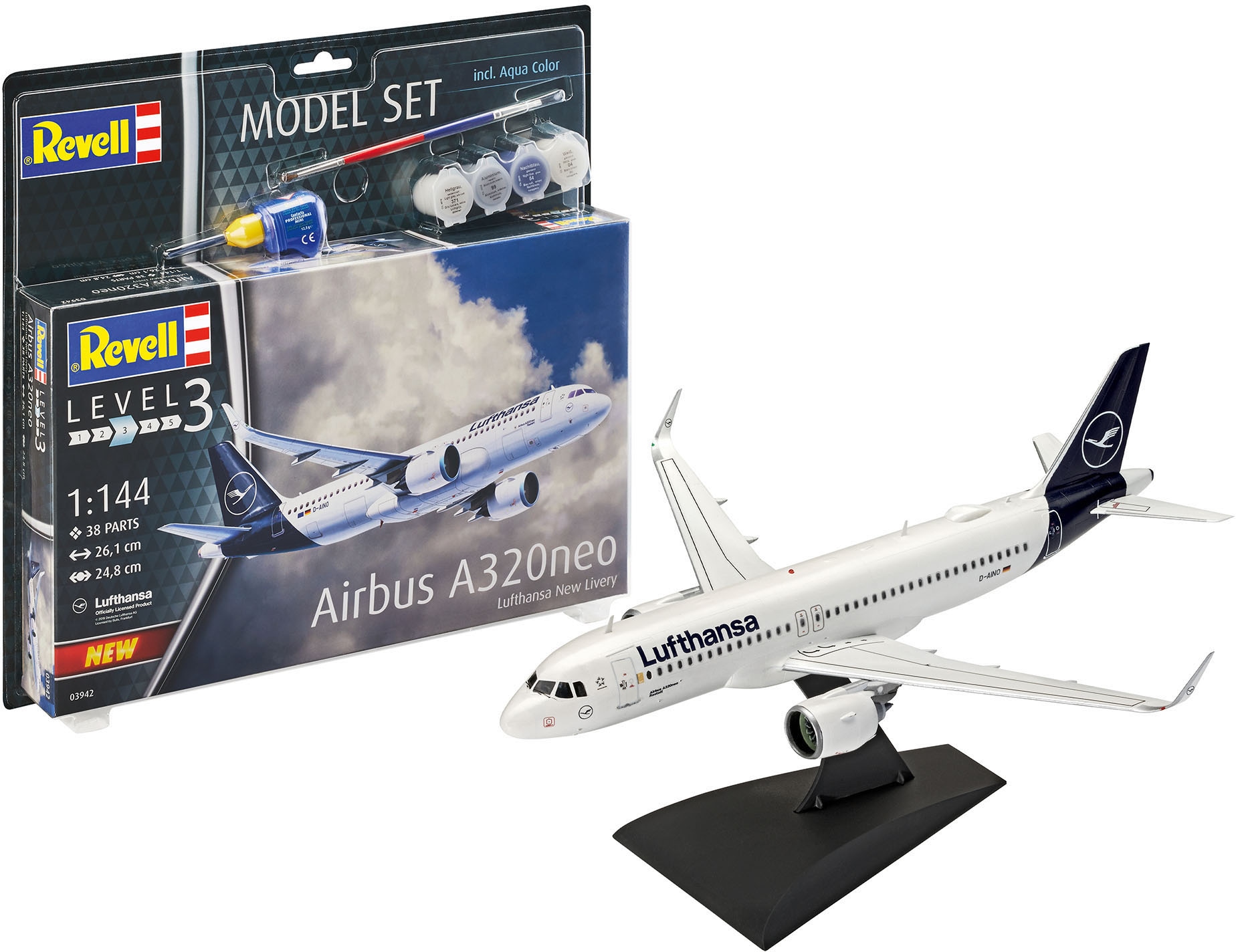 Revell® Modellbausatz »Airbus A320neo Lufthansa«, 1:144, Made in Europe