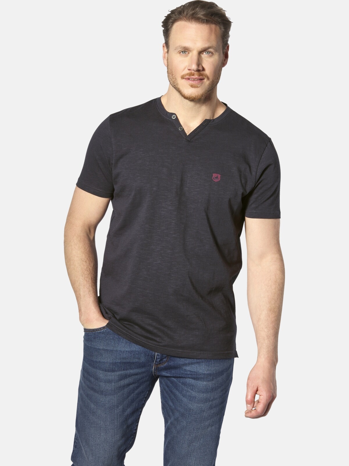 Jan Vanderstorm V-Shirt »Doppelpack T-Shirt OLEMARLID«, (2 tlg.)