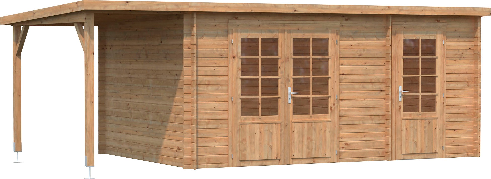 Palmako Gartenhaus "Ella", (Set), 13,1+3,9 m², mit Anbaudach günstig online kaufen