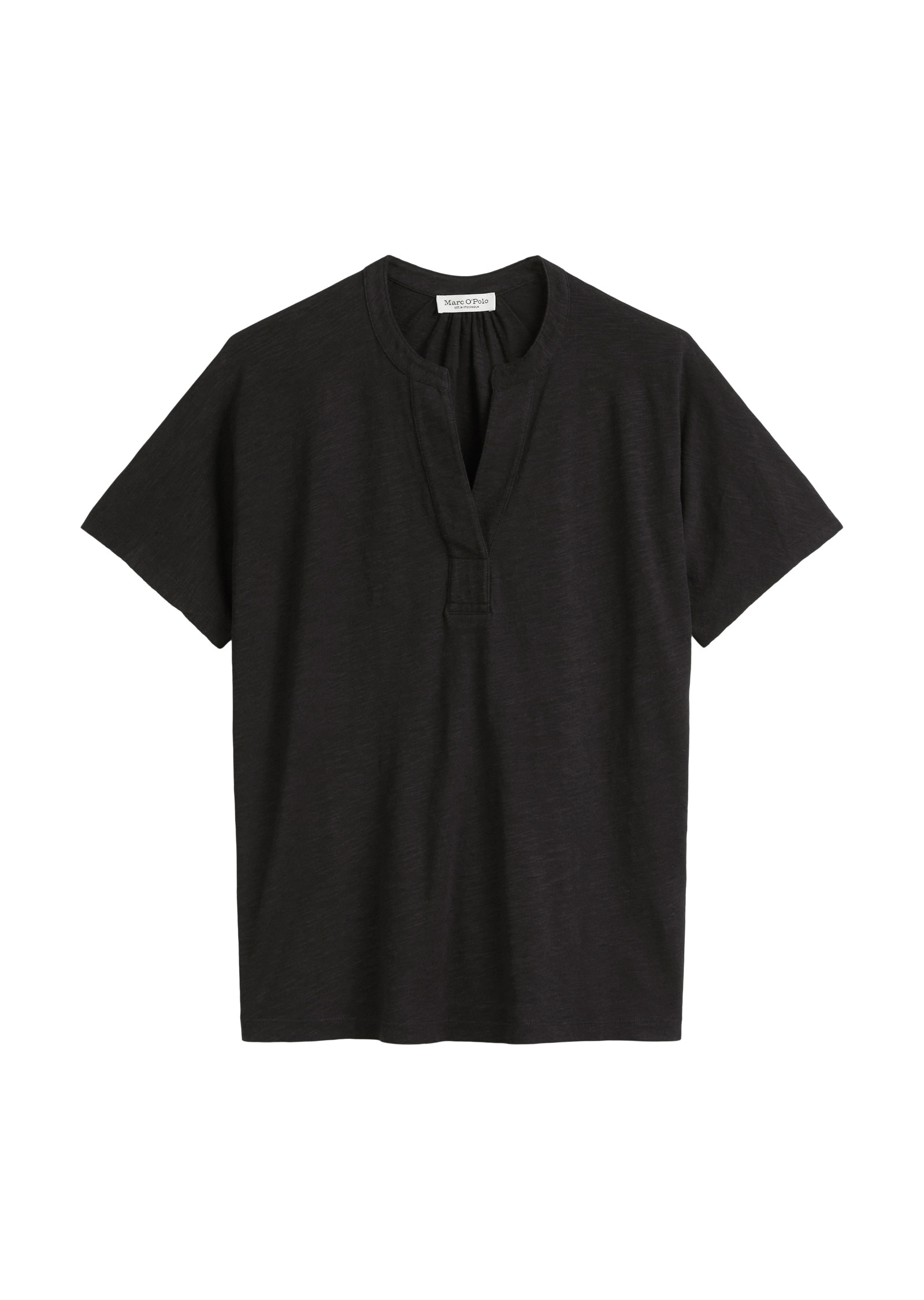 Marc O'Polo Kurzarmbluse »aus Organic Cotton-Viskose-Slub-Jersey«