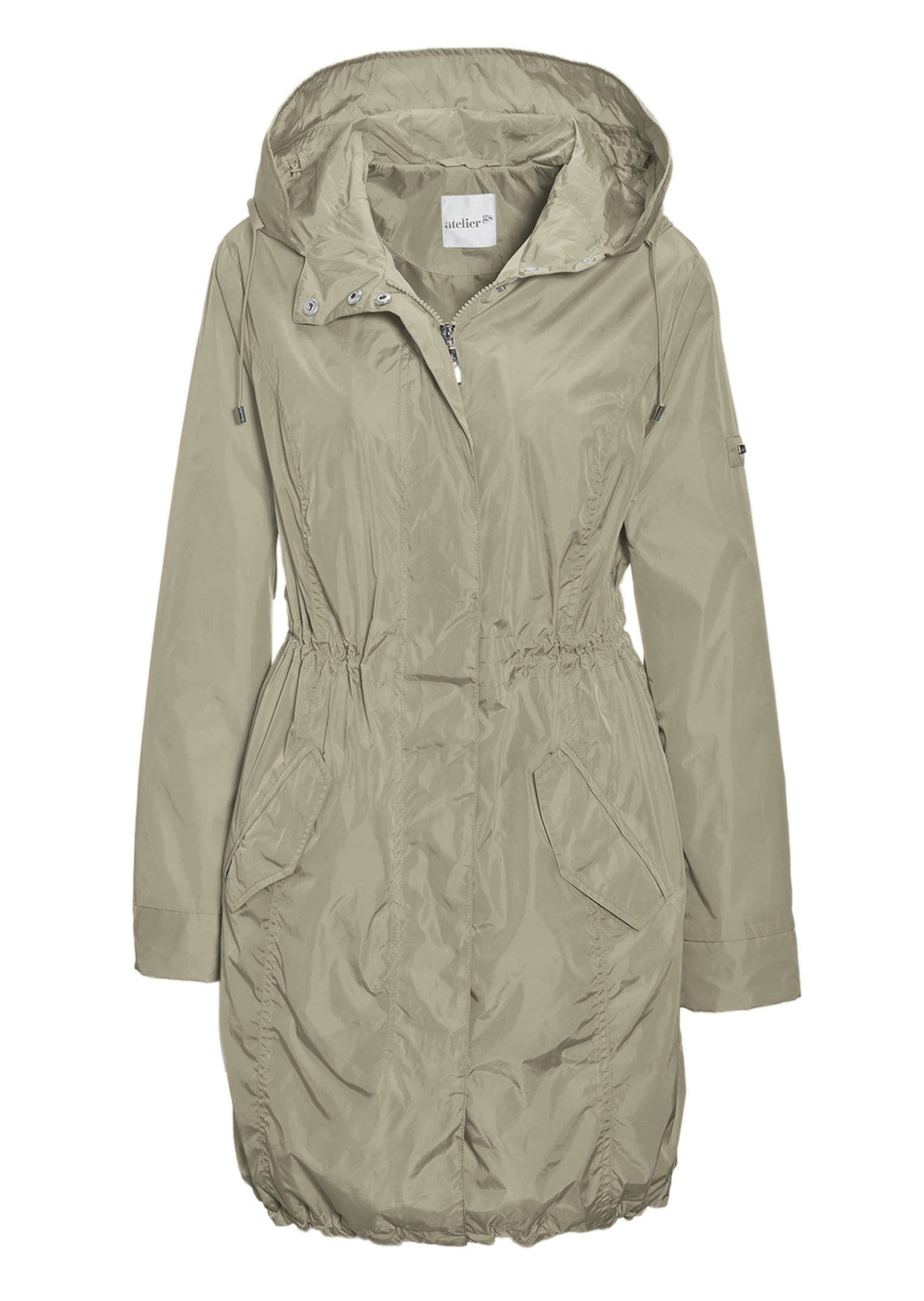 GOLDNER Damen Kurzjacke "Kurzgröße Trendiger funktionaler Regen Parka", beige, Gr. 22, Obermaterial: 100% Polyamid PA., Jacken, Ohne