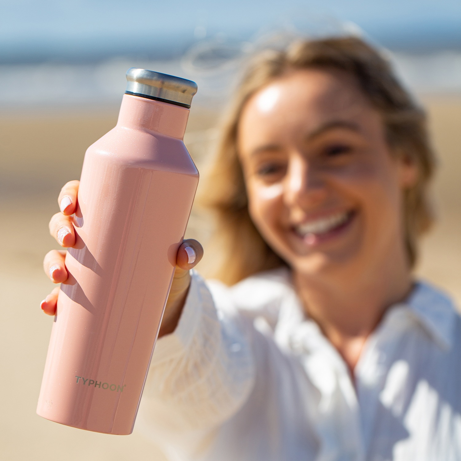 Typhoon Isolierflasche »PURE COLOUR I«, (2 tlg.), Edelstahl in Trendfarbe, doppelwandig-isoliert, 0,5 Liter