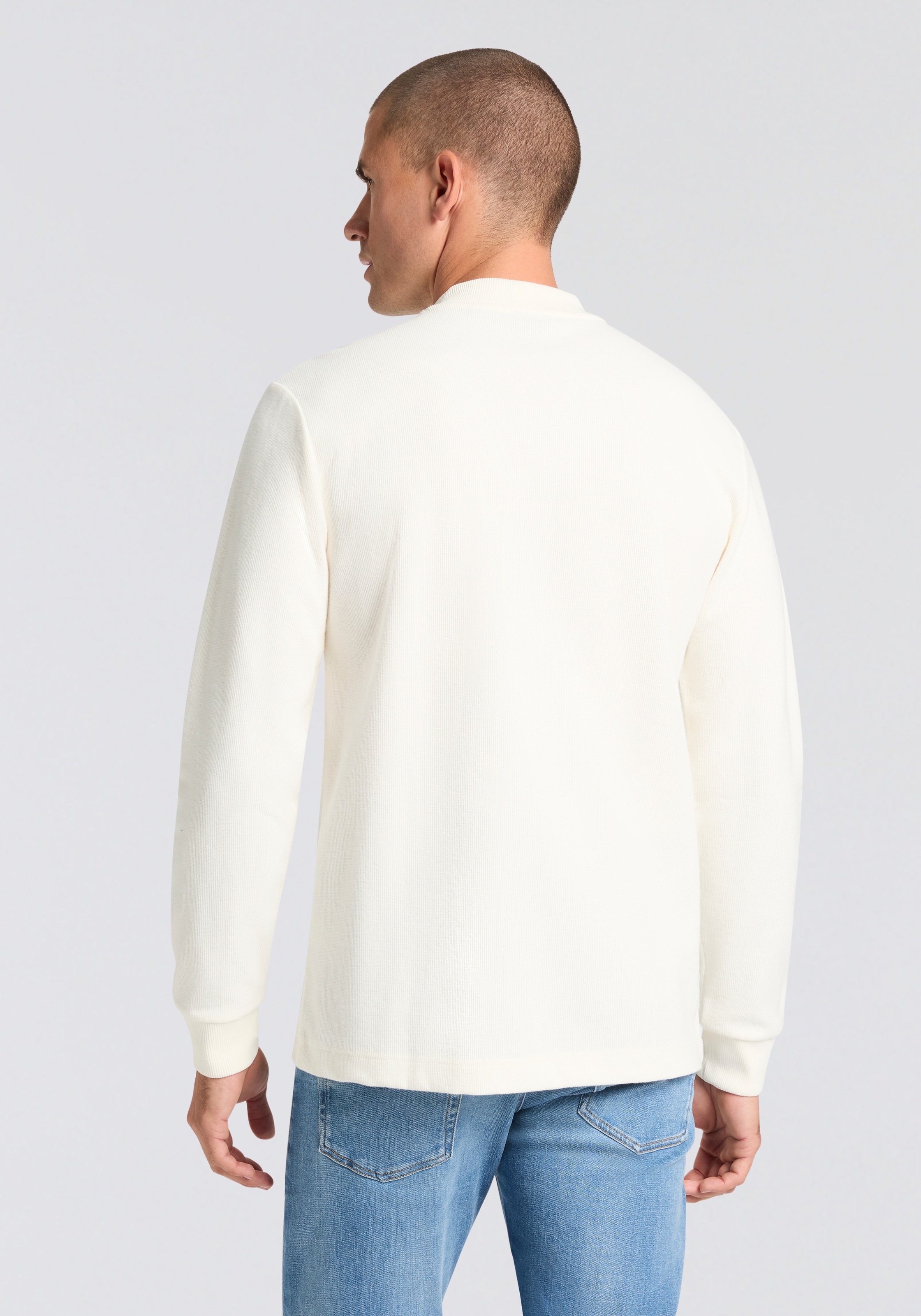 BOSS ORANGE Langarmshirt "Te explorer" Rundhalsausschnitt, Saum- und Ärmelb günstig online kaufen