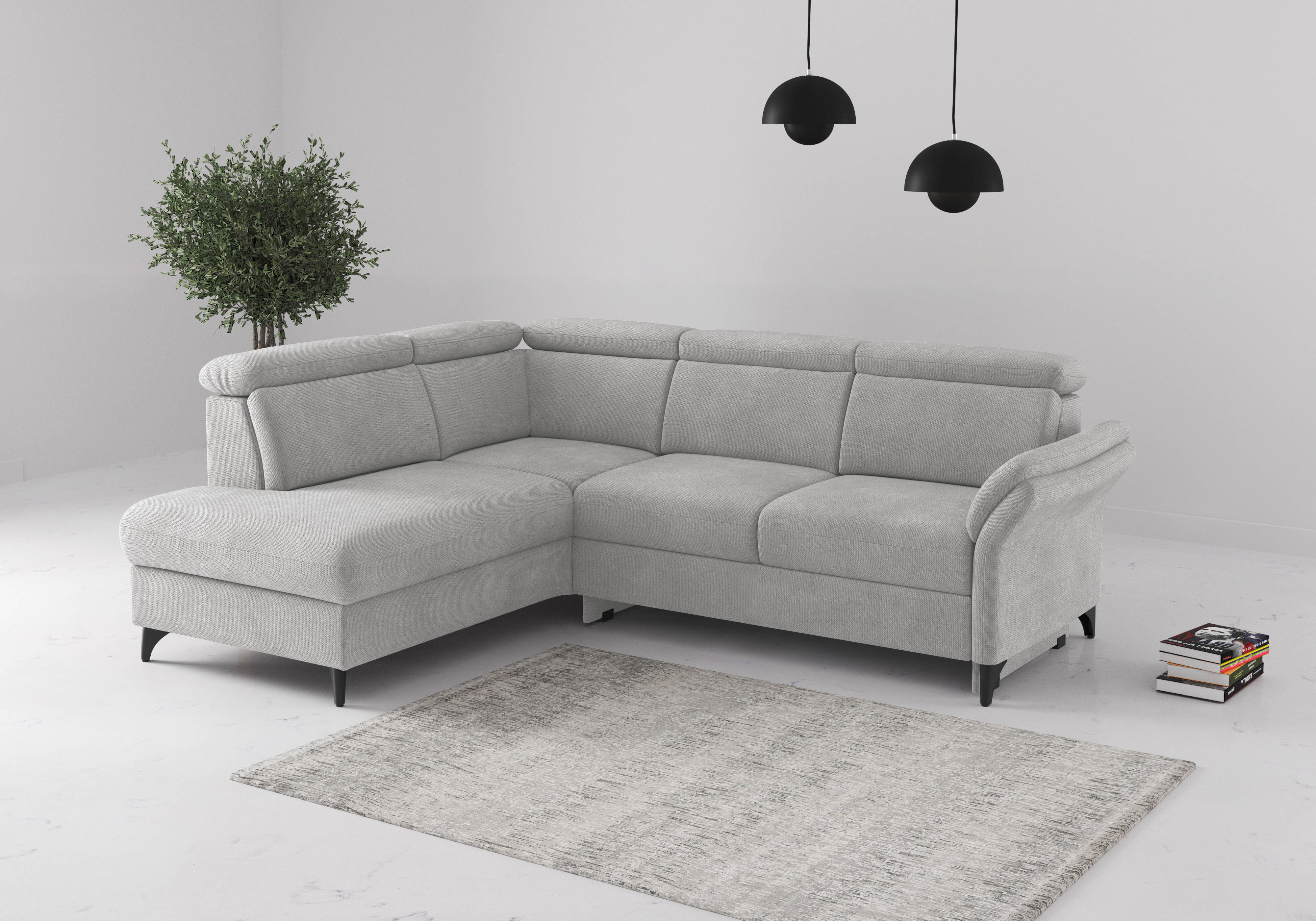 sit&more Ecksofa "Glendale, L-Form" inkl. Kopfteilverstellung, wahlweise mit Vorziehsitz und Bettkasten