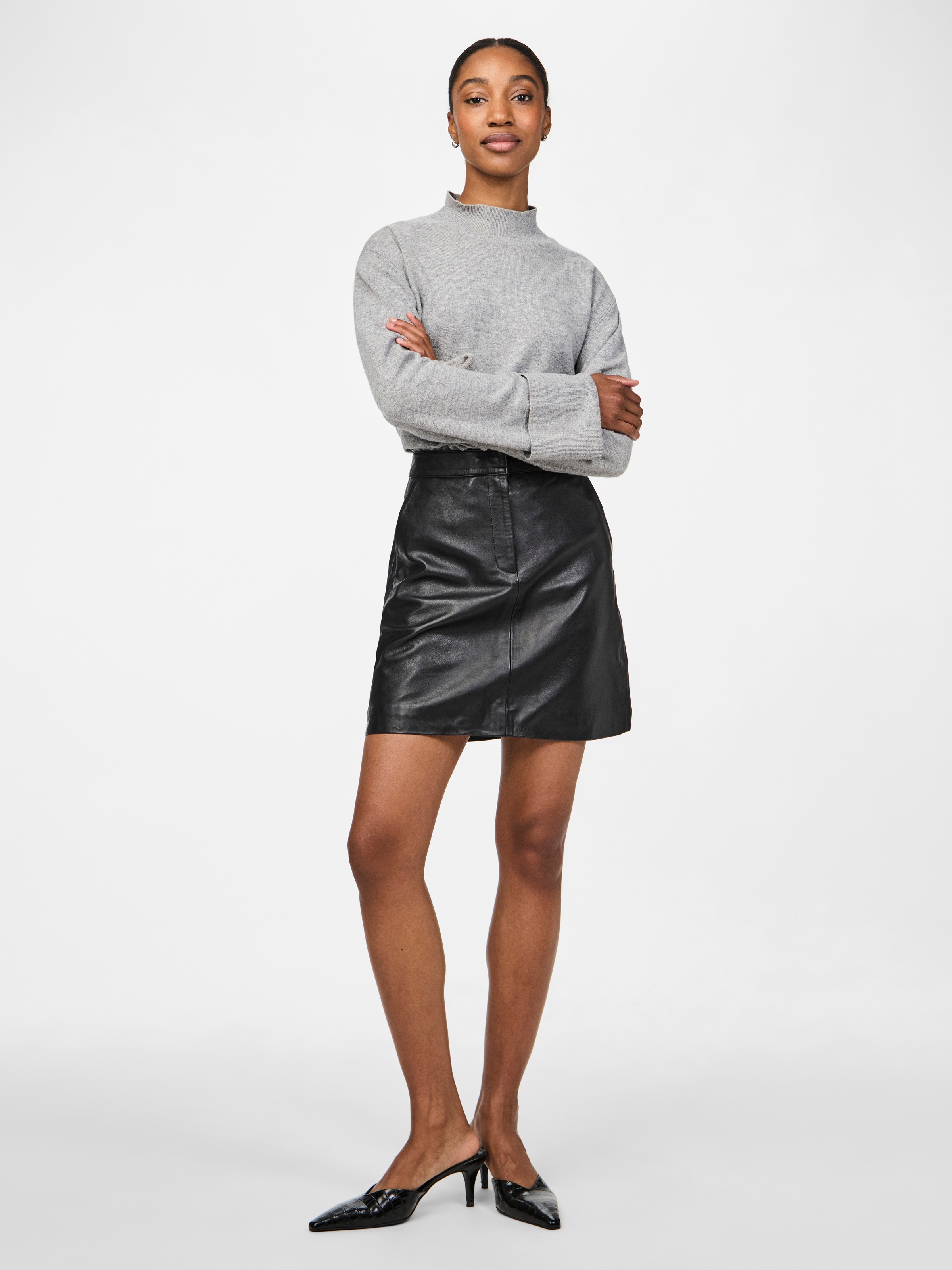 Thumbnail - Y.A.S Lederrock "YASLYMA HMW LEATHER SKIRT NOOS"
