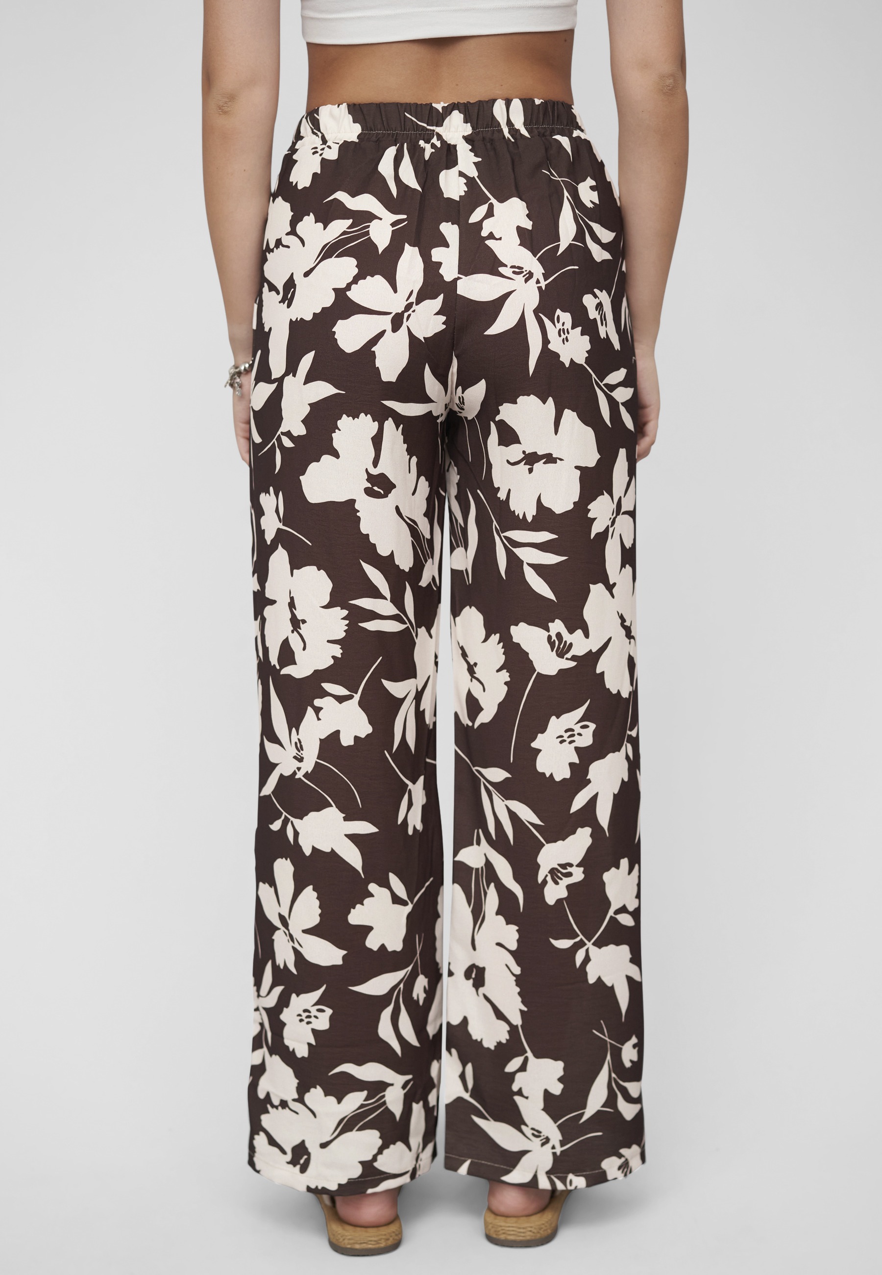 CLOUD 5IVE Stoffhose »CLOUD 5IVE Pants with tie belt and aop flower print«