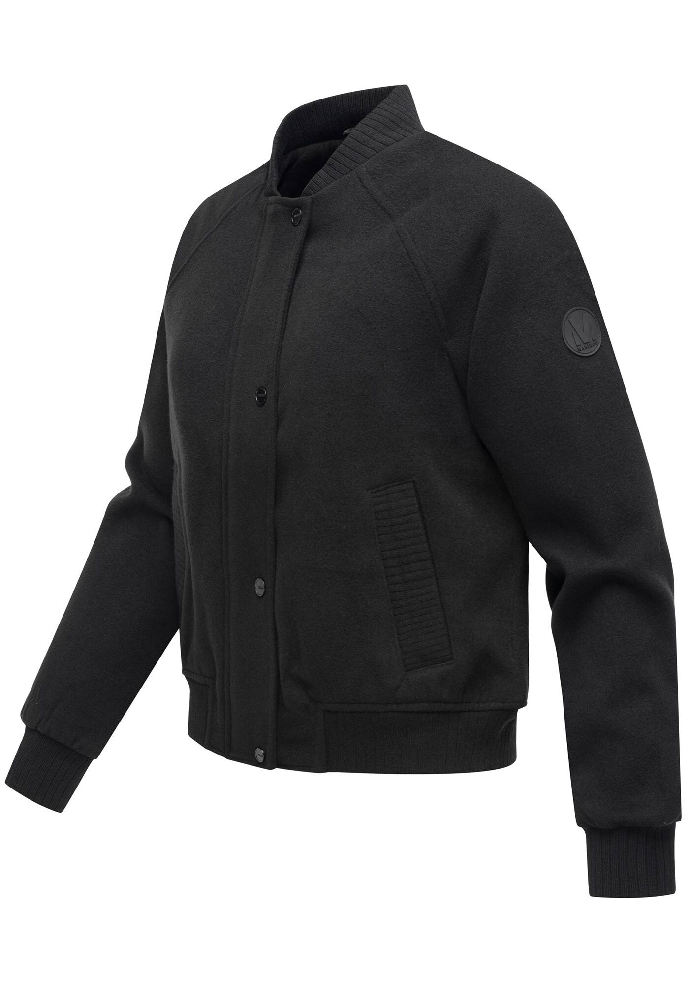 Marikoo Collegejacke »Zunaa«, Modische Jacke im Collegejacken-Stil mit Rippbündchen und Raglanärmeln