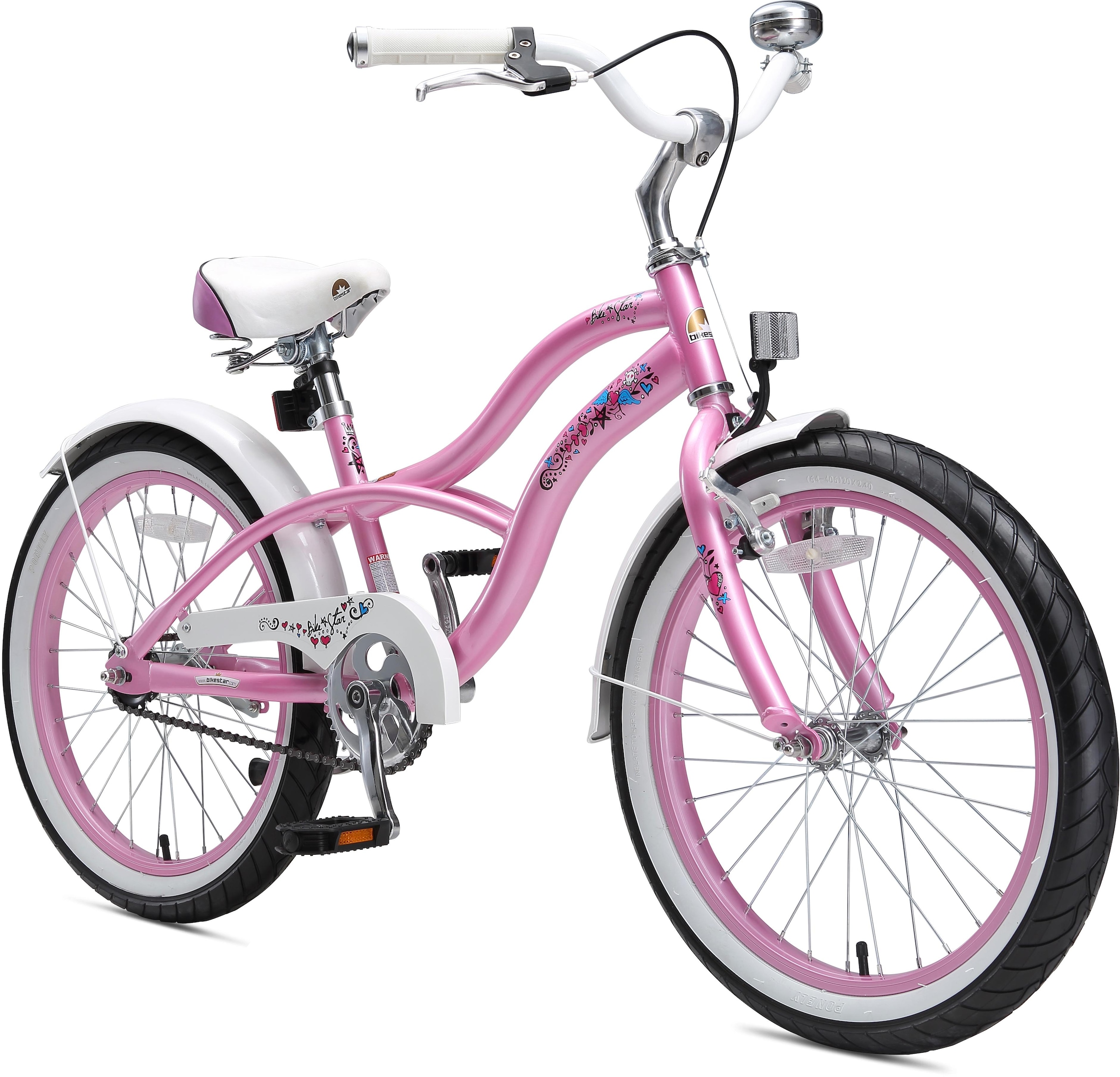 Bikestar Jugendfahrrad »Cruiser«, 1 Gang, für Damen