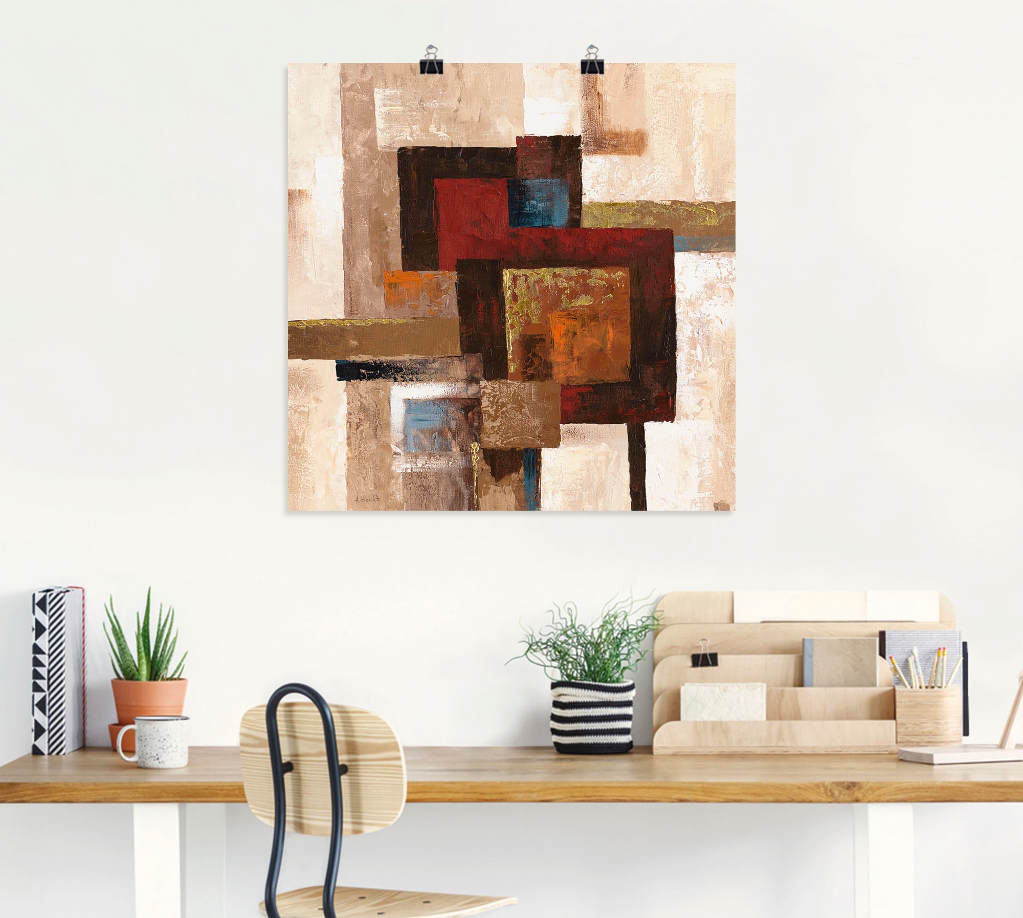 Artland Wandbild »Karos Abstrakt II«, Muster, (1 St.), als Leinwandbild, Poster in verschied. Größen
