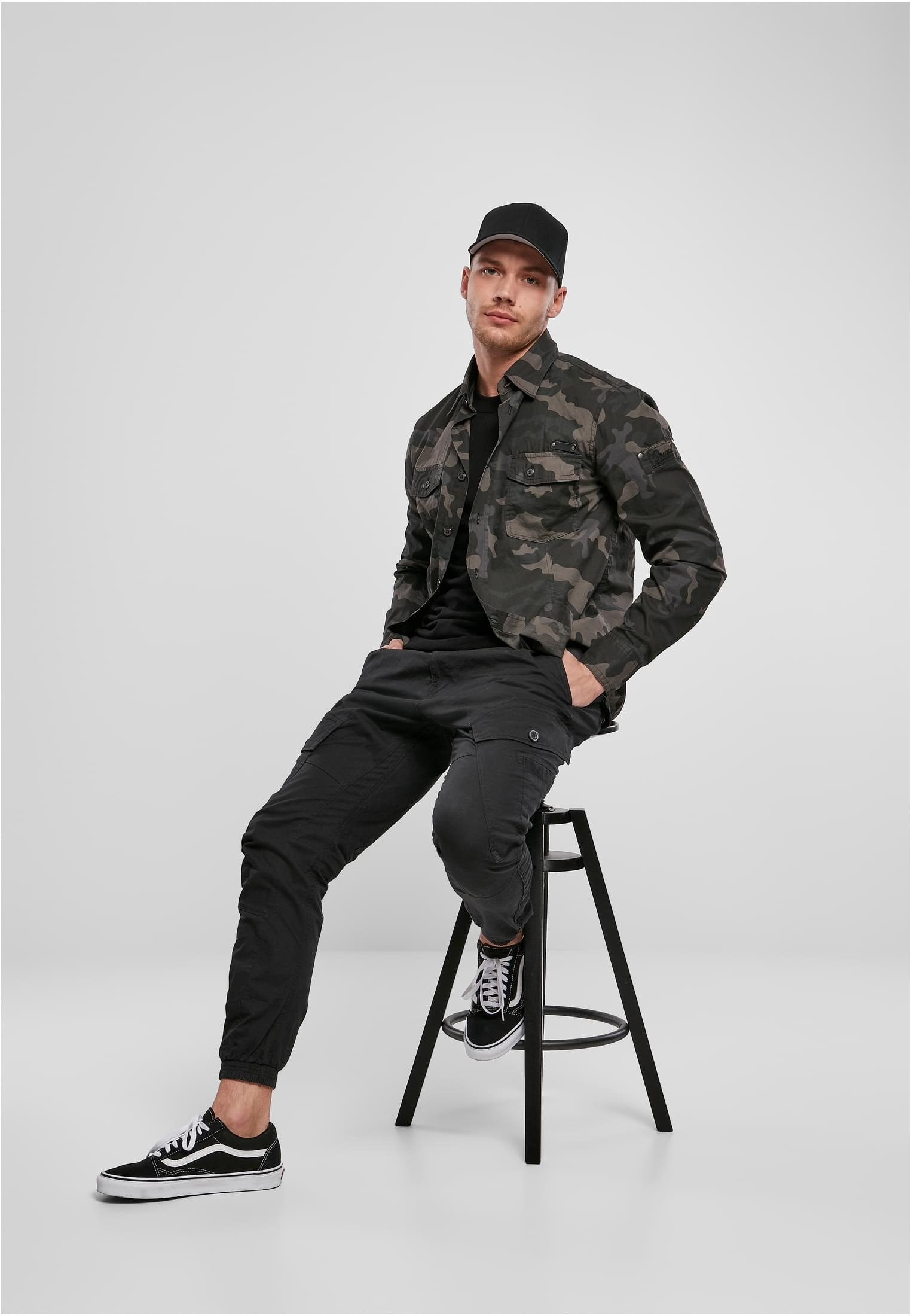 Brandit Langarmhemd »Brandit Herren Slim Worker Shirt«, (1 tlg.)
