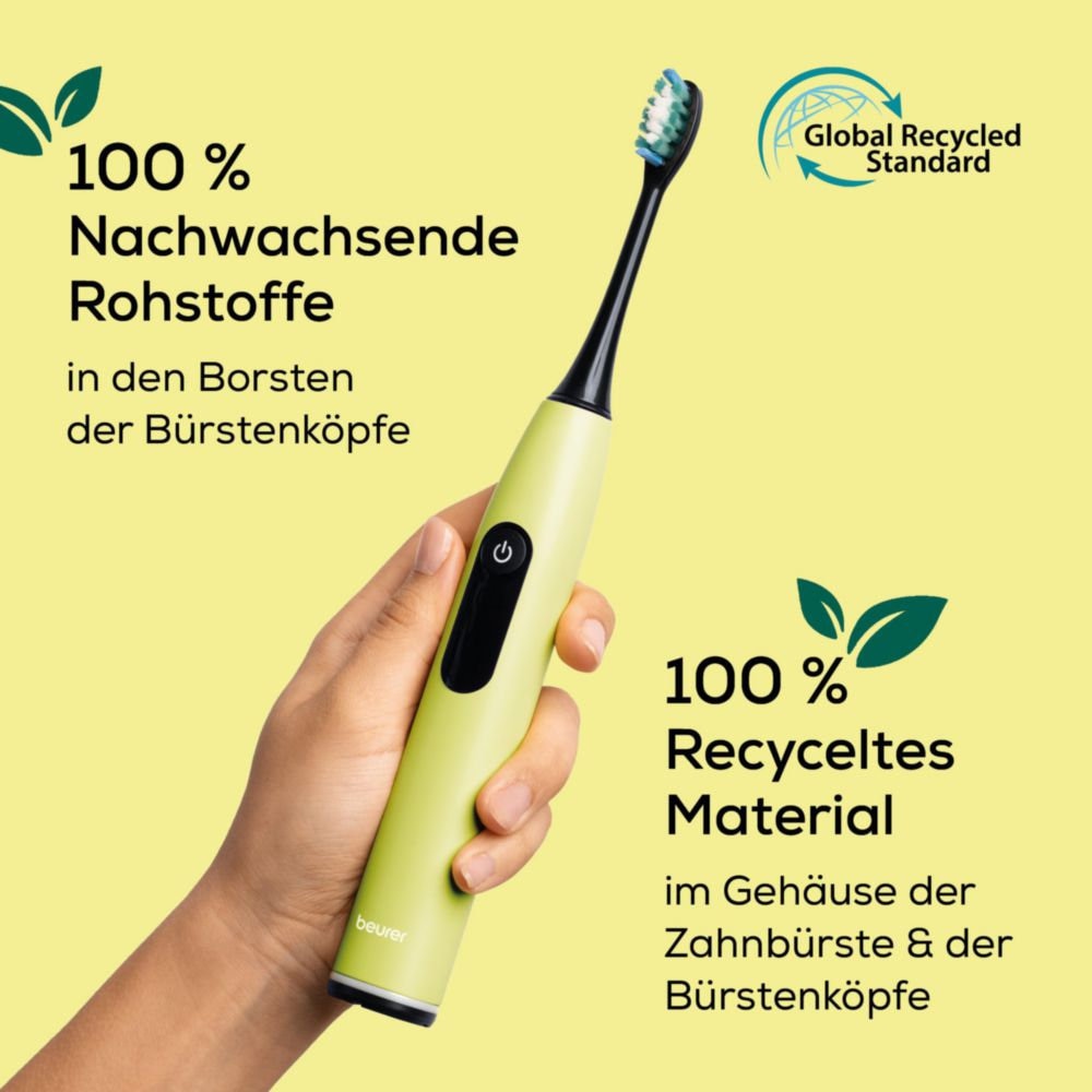 BEURER Elektrische Zahnbürste »SC 50«, 2 St. Aufsteckbürsten, Mit Andrucksensor, 80.000 Schwingungen/Min und 2-Minuten Timer