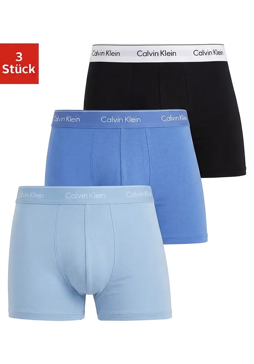 Calvin Klein Underwear Boxershorts "CK RELAXED FIT TRUNK 3PK" Packung, 3er-Pack, 3 Stk. aus Stretch-Baumwolle