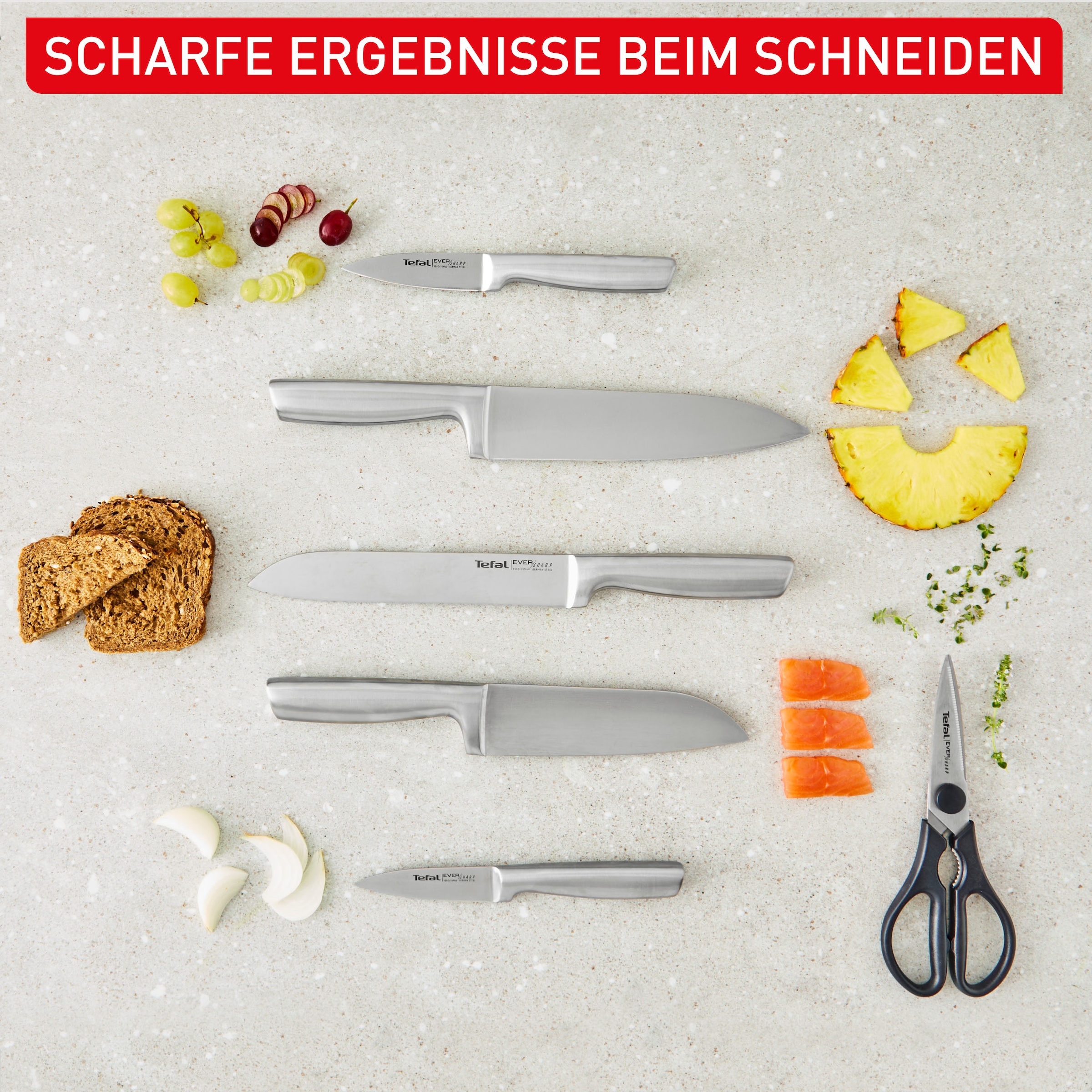 Tefal Messer-Set »EverSharp Pro« selbstschärfender Messerblock, Klingen aus deutschem Edelstahl