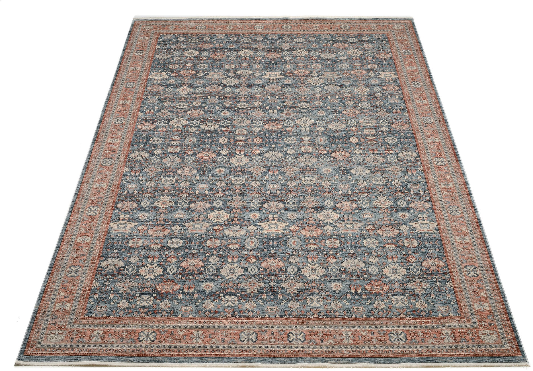 OCI DIE TEPPICHMARKE Teppich "GRAND FASHION 01" rechteckig 5 mm Höhe Vintage Optik, feine Fransen, Wohnzimmer