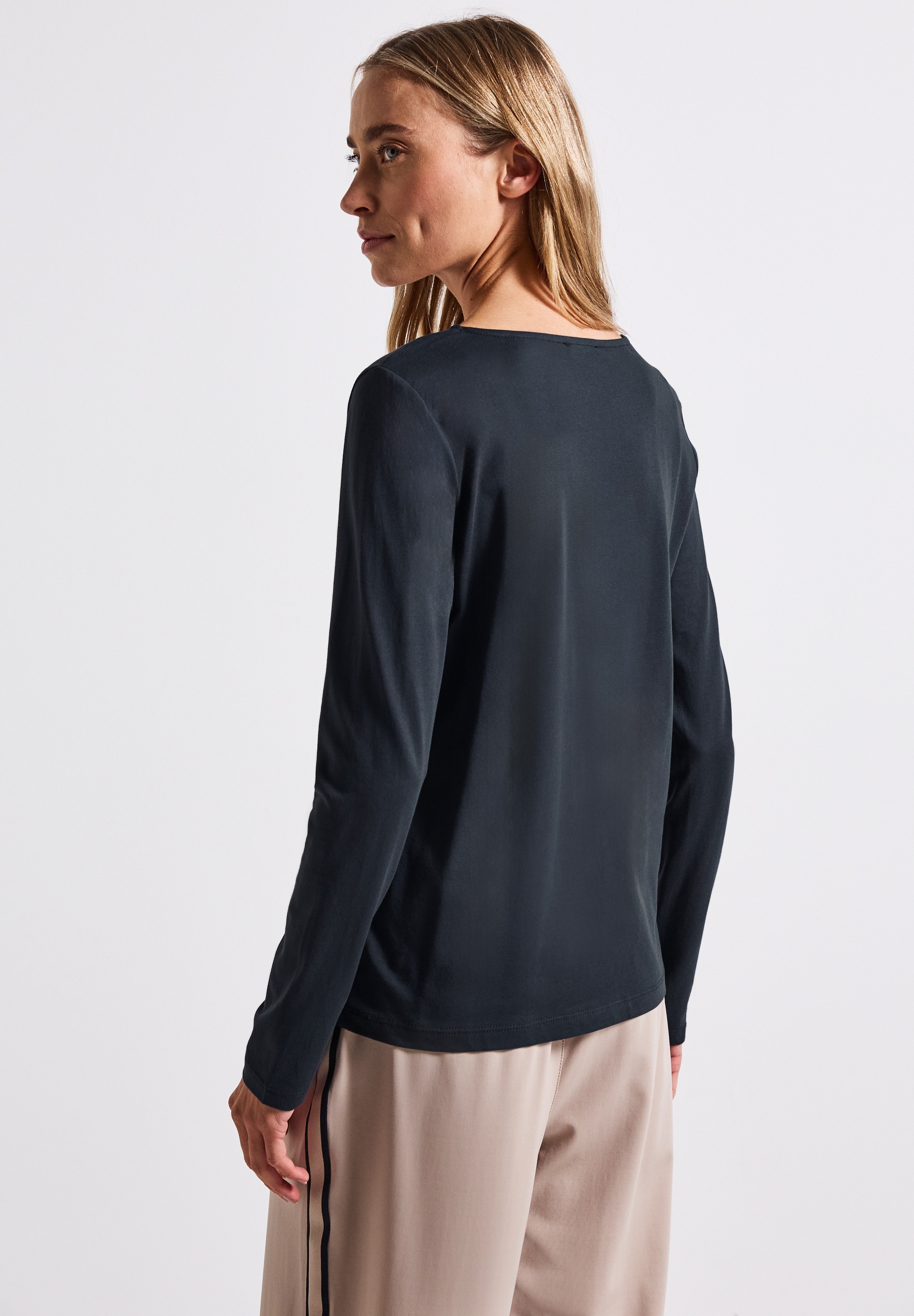 STREET ONE Langarmshirt, im soften Baumwoll-Mix