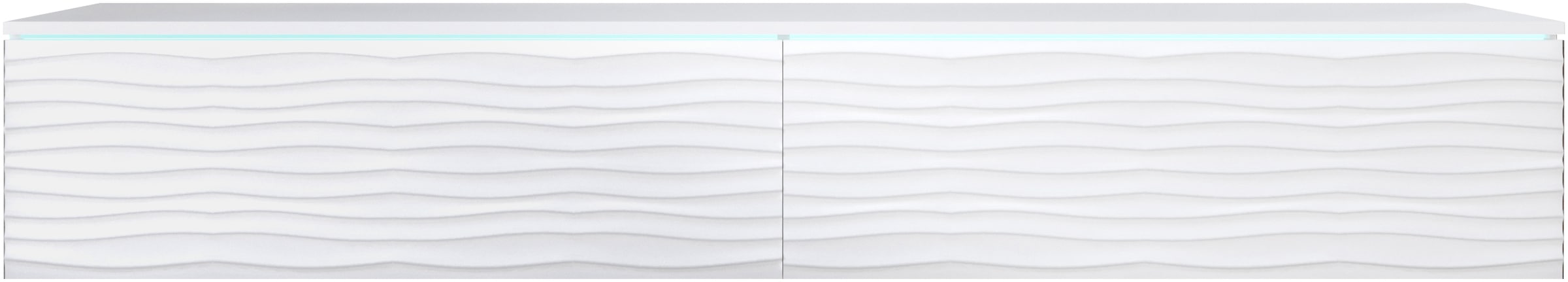INOSIGN Lowboard »Vera, wahlweise mit oder ohne Beleuchtung«, gefräste MDF Front mit 3D Effekt, stehend und hängend montierbar