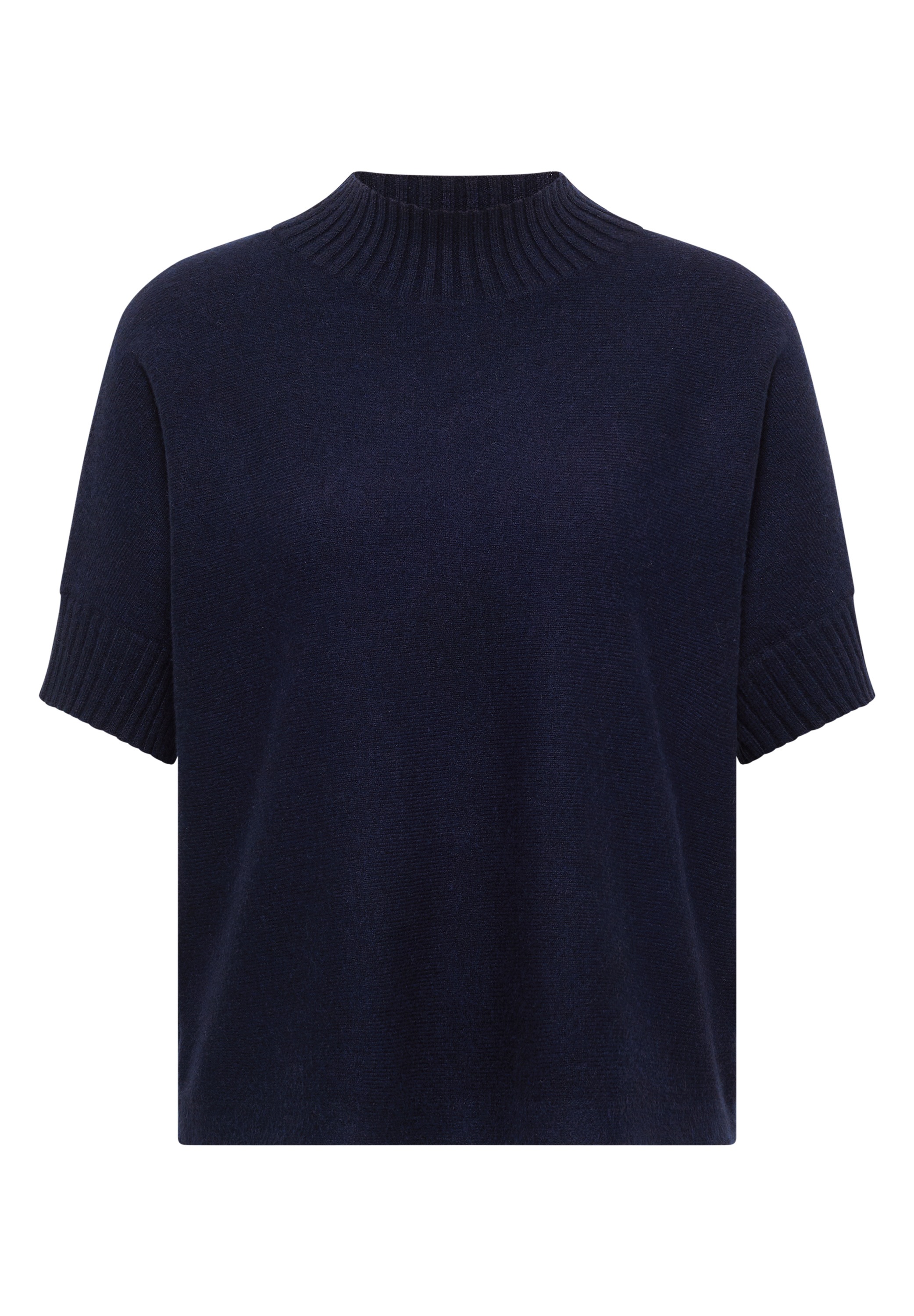 Cecil Kurzarmpullover mit Ripp-Details