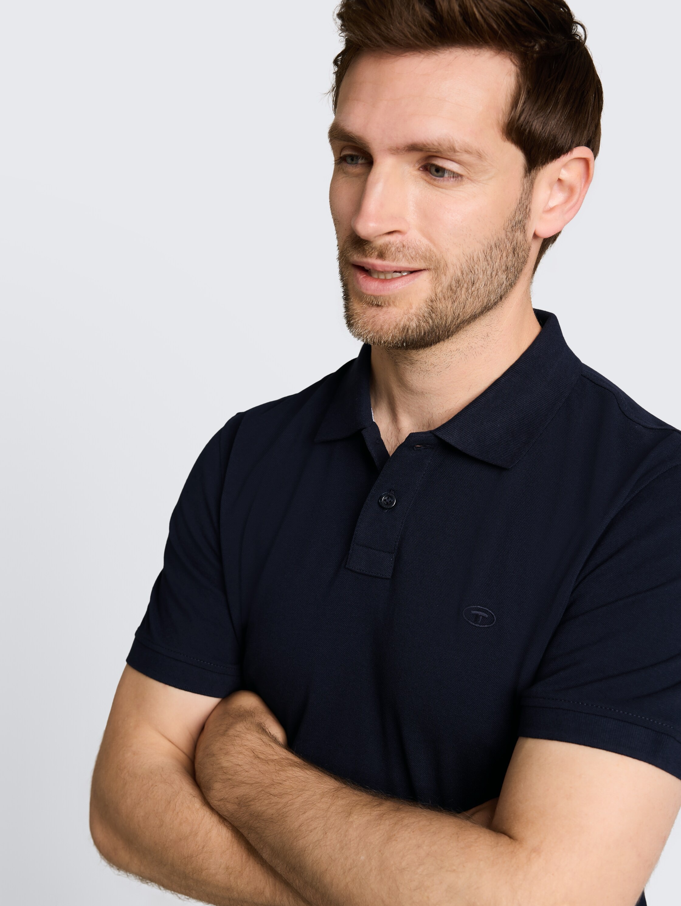 TOM TAILOR Poloshirt Poloshirt mit Logostickerei
