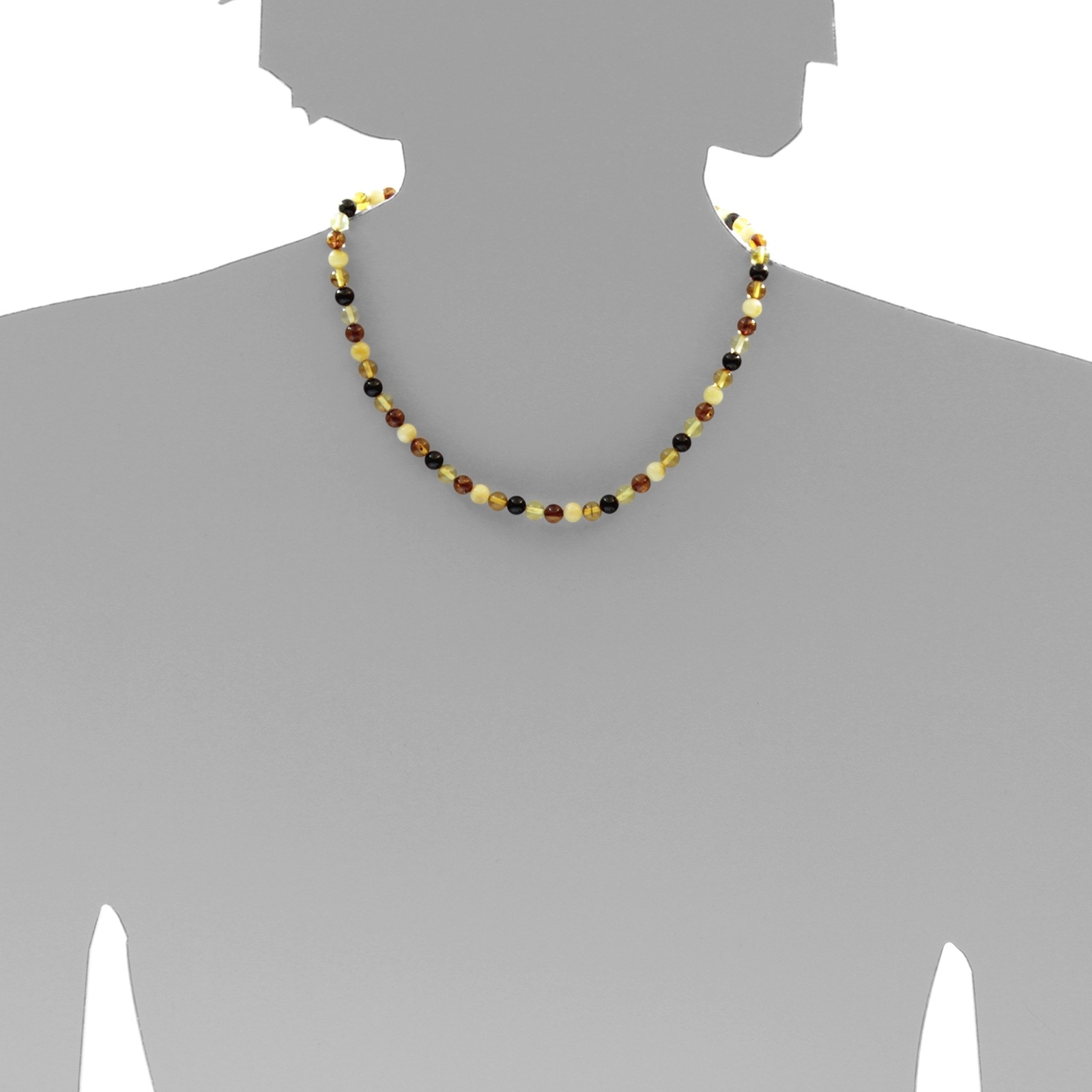 Ostsee-Schmuck Collier Ambre Multicolore 45 3
