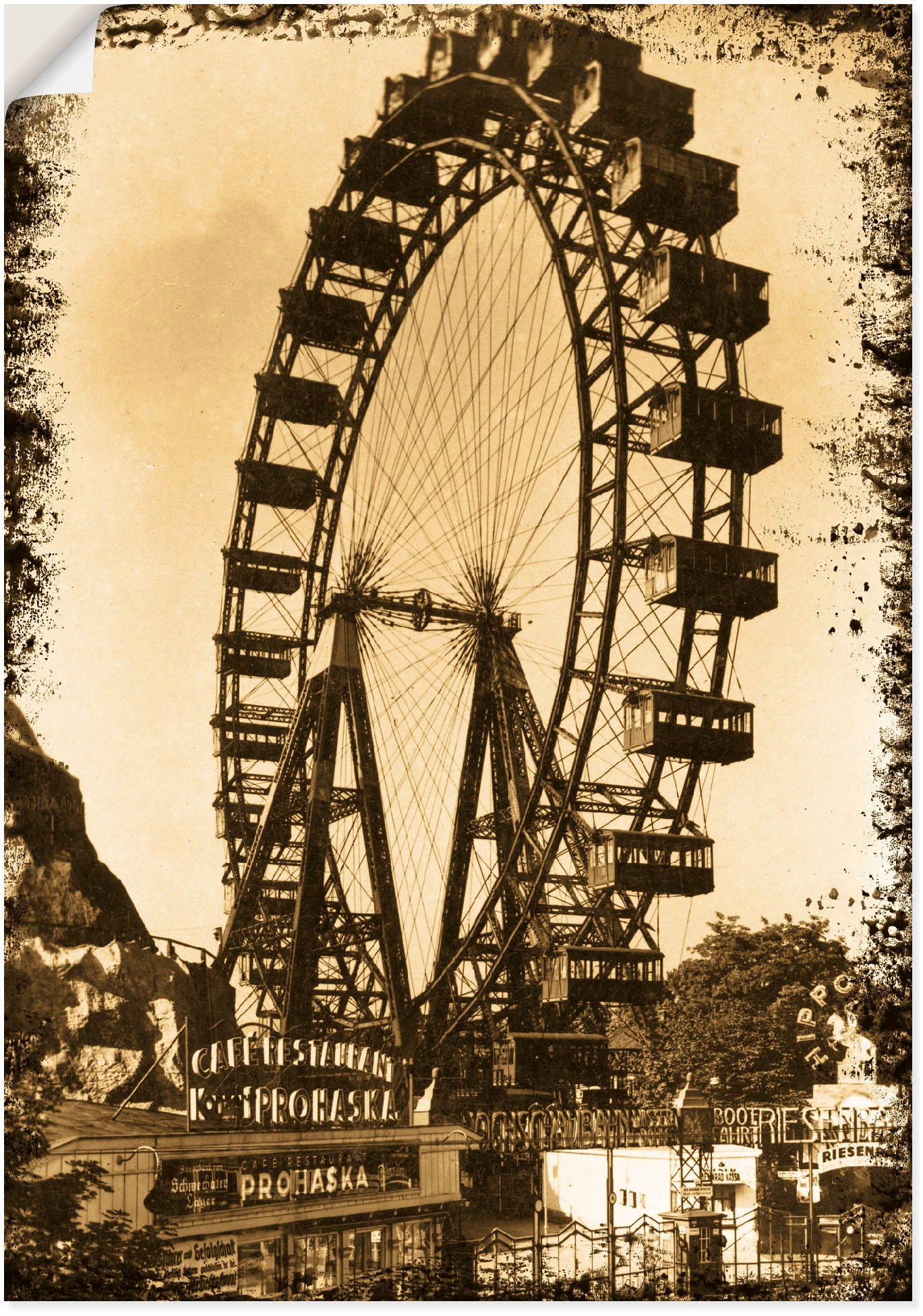 Artland Wandbild "Wien - Prater", Gebäude, (1 St.), als Leinwandbild, Poste günstig online kaufen