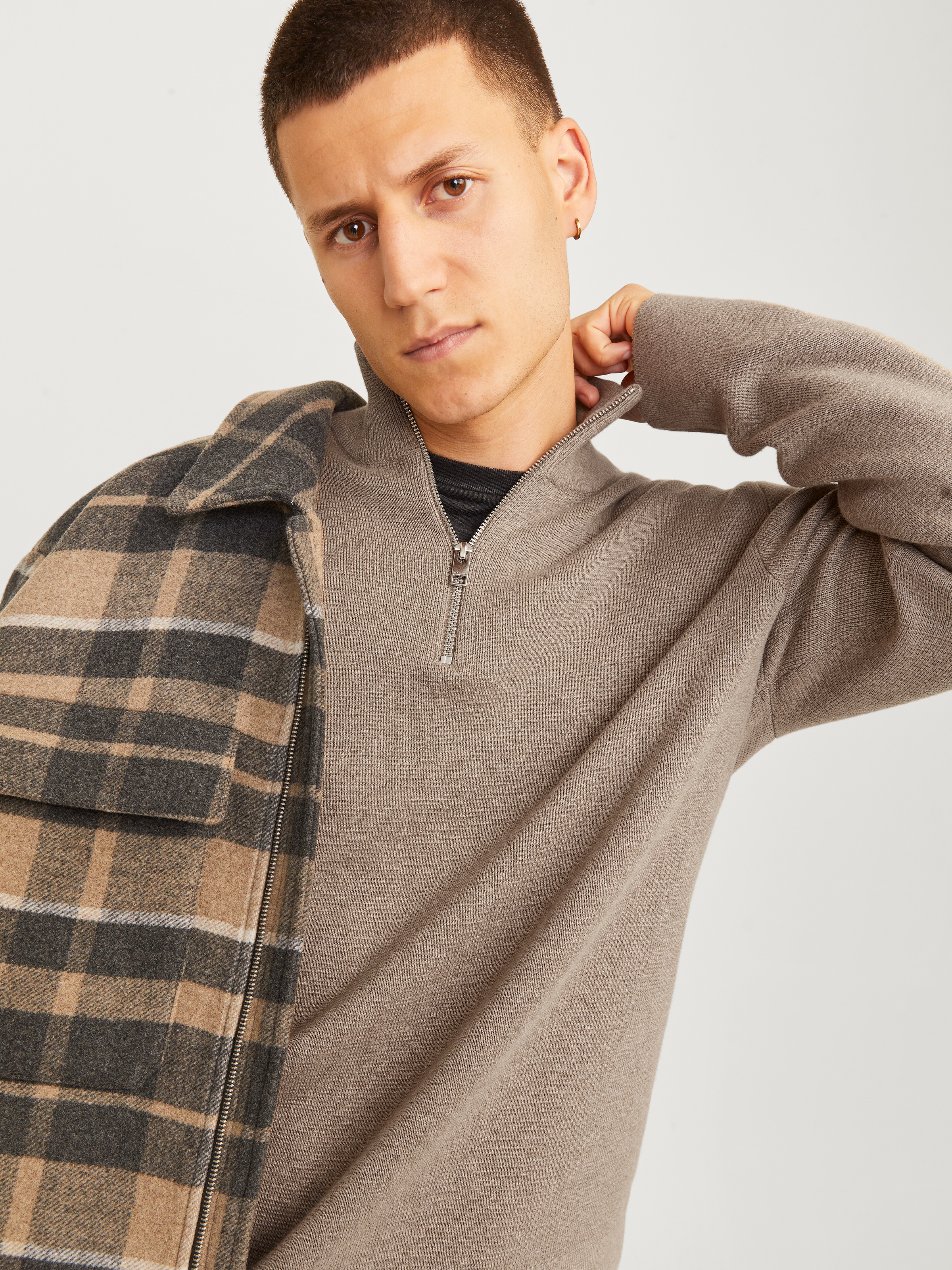 Jack & Jones Troyer "JPRBLAMILANO STITCH KNIT HALF ZIP SN" Baumwolle, relax günstig online kaufen