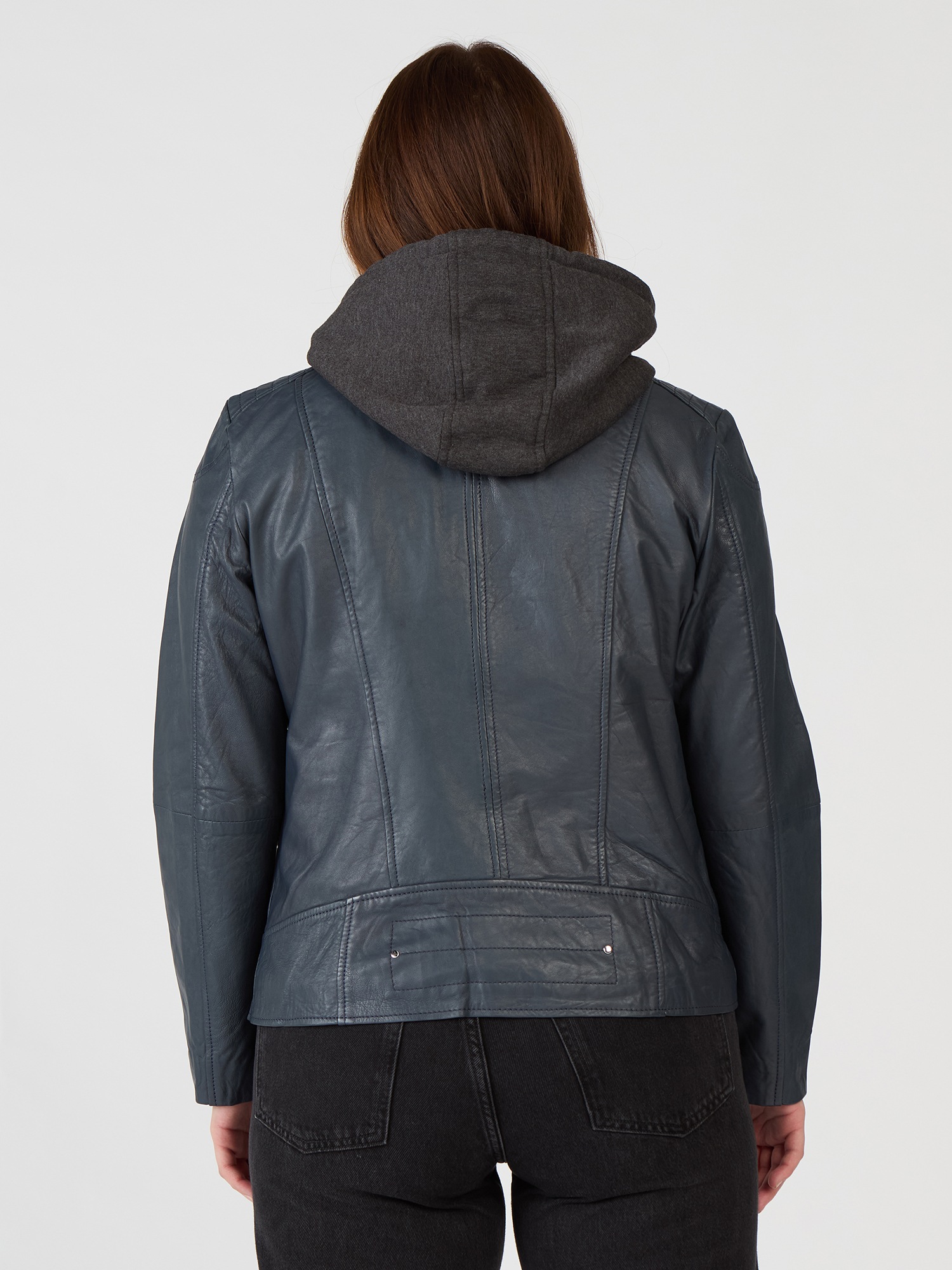 MAZE 42021318 Leather Jacket Women's Navy 52 3