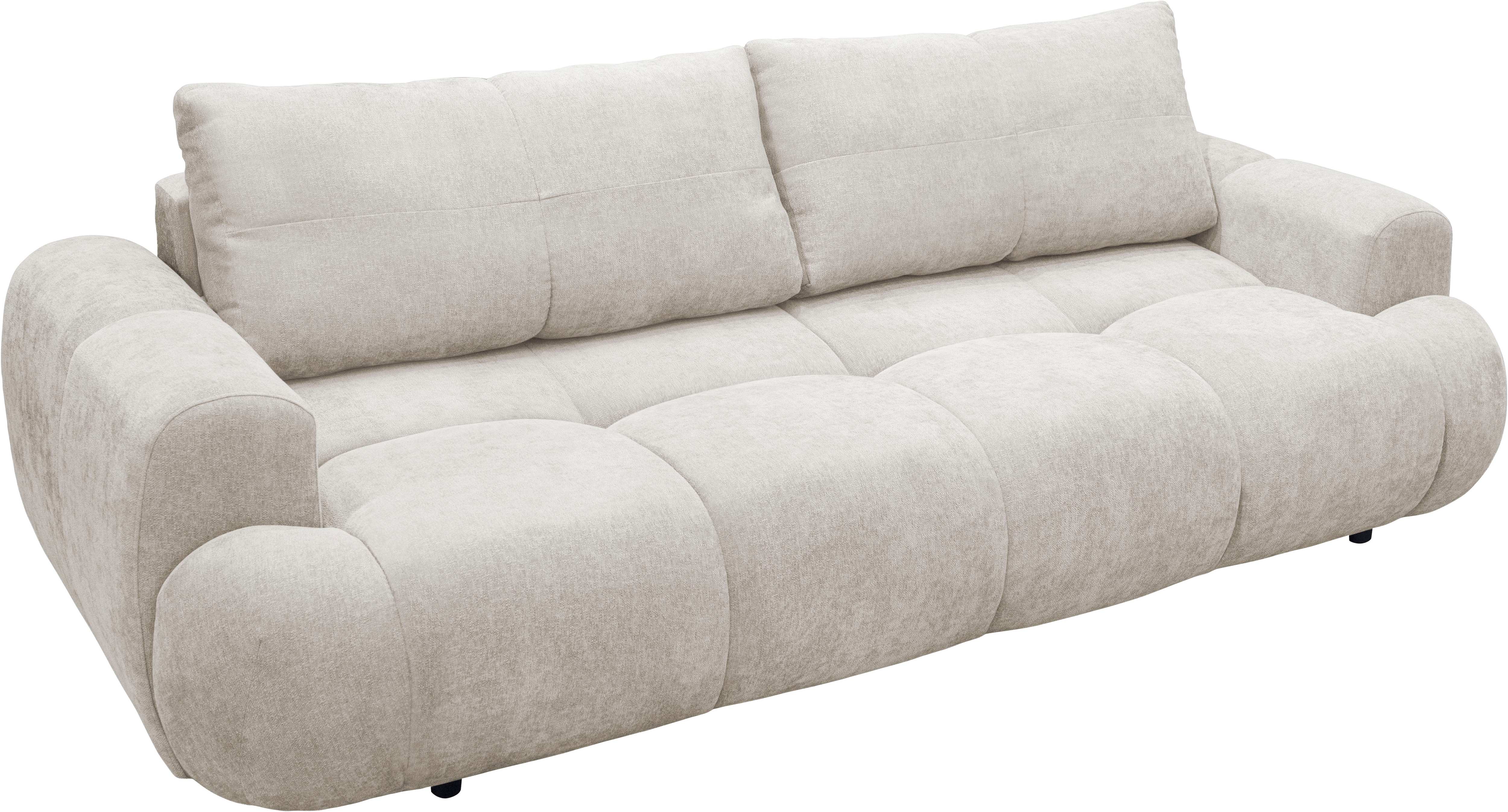 exxpo - sofa fashion 3-Sitzer "Alessano, 254 cm breit, modern & gemütlich" Verlässliche Qualität, inkl.Bettfunktion, Bettkasten, 2x Plaidskissen