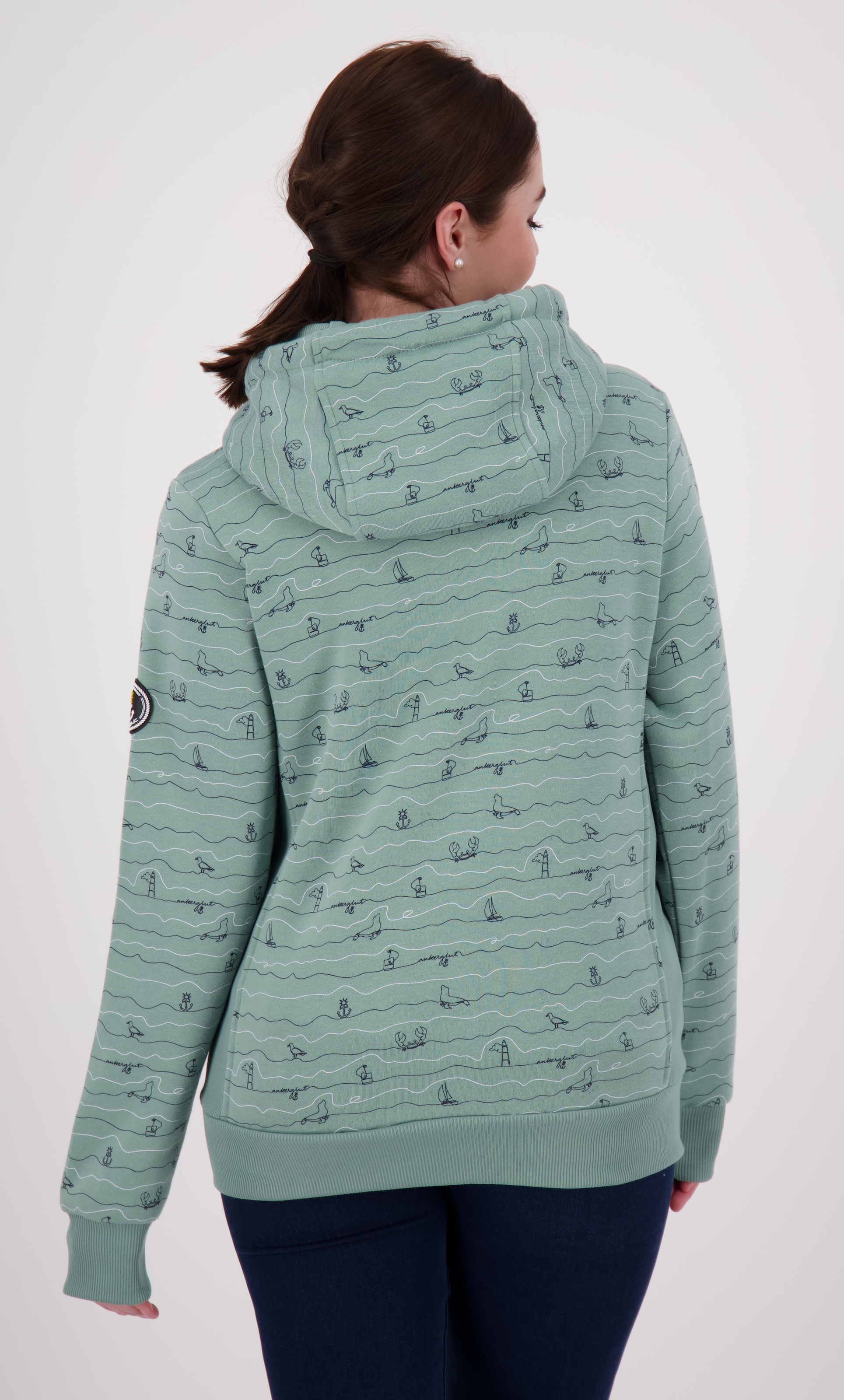 DEPROC Active Kapuzensweatshirt »ANKERGLUTWELLE«, Auch in Großen Größen erhältlich