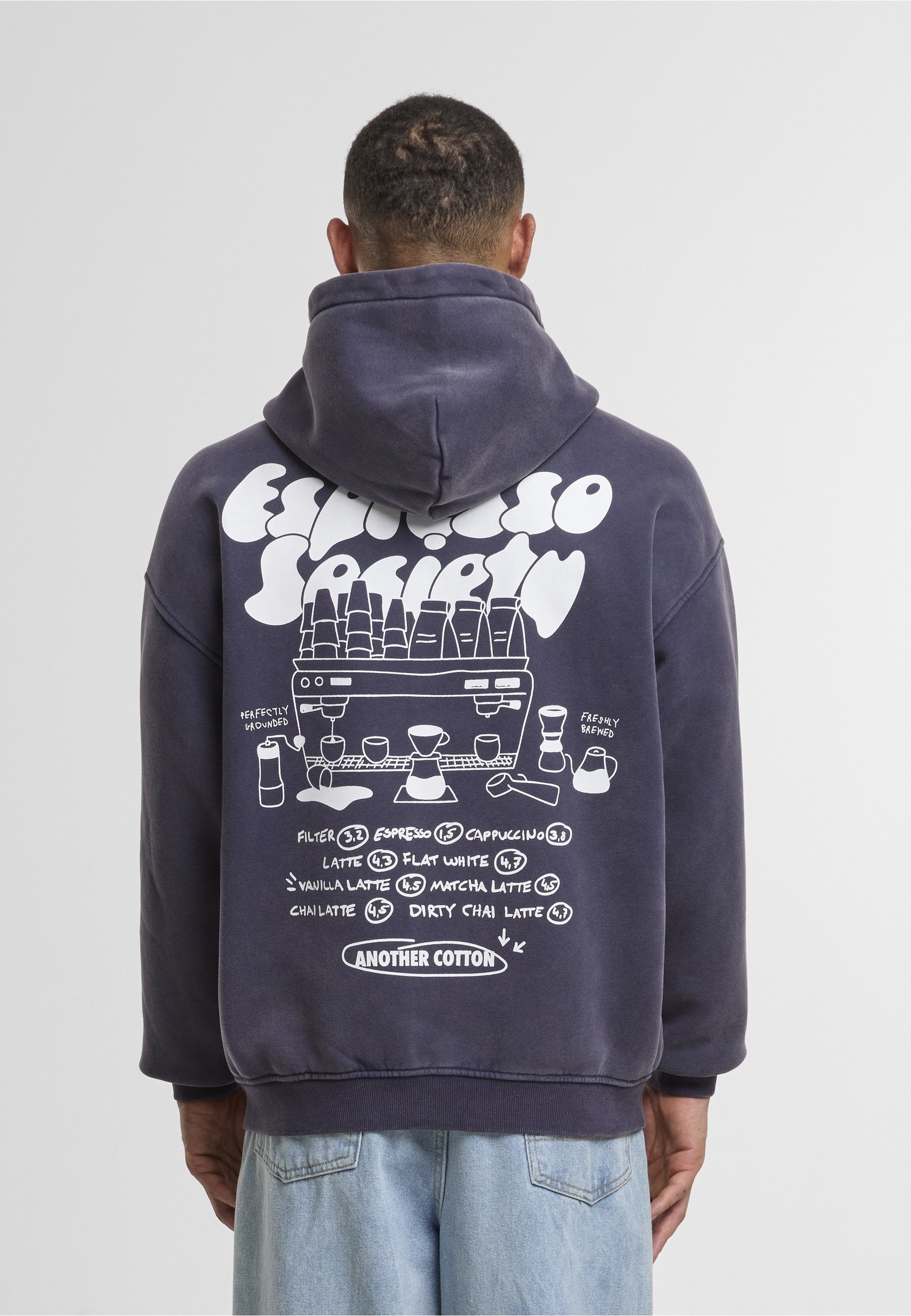 Another Cotton Lab Kapuzenpullover »Another Cotton Lab Espresso Society Washed Zip Hoodie« 1