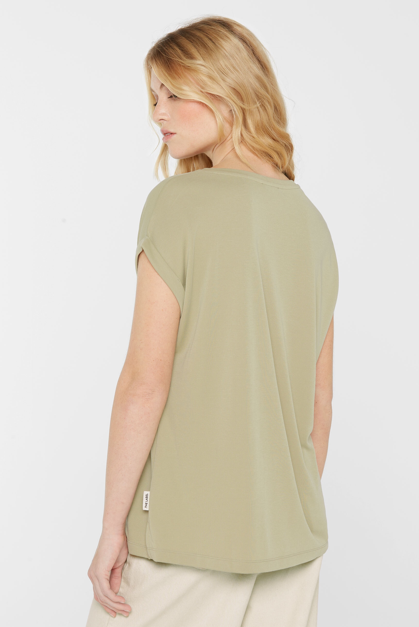 SENSES.THE LABEL Rundhalsshirt mit überschnittenen Schultern