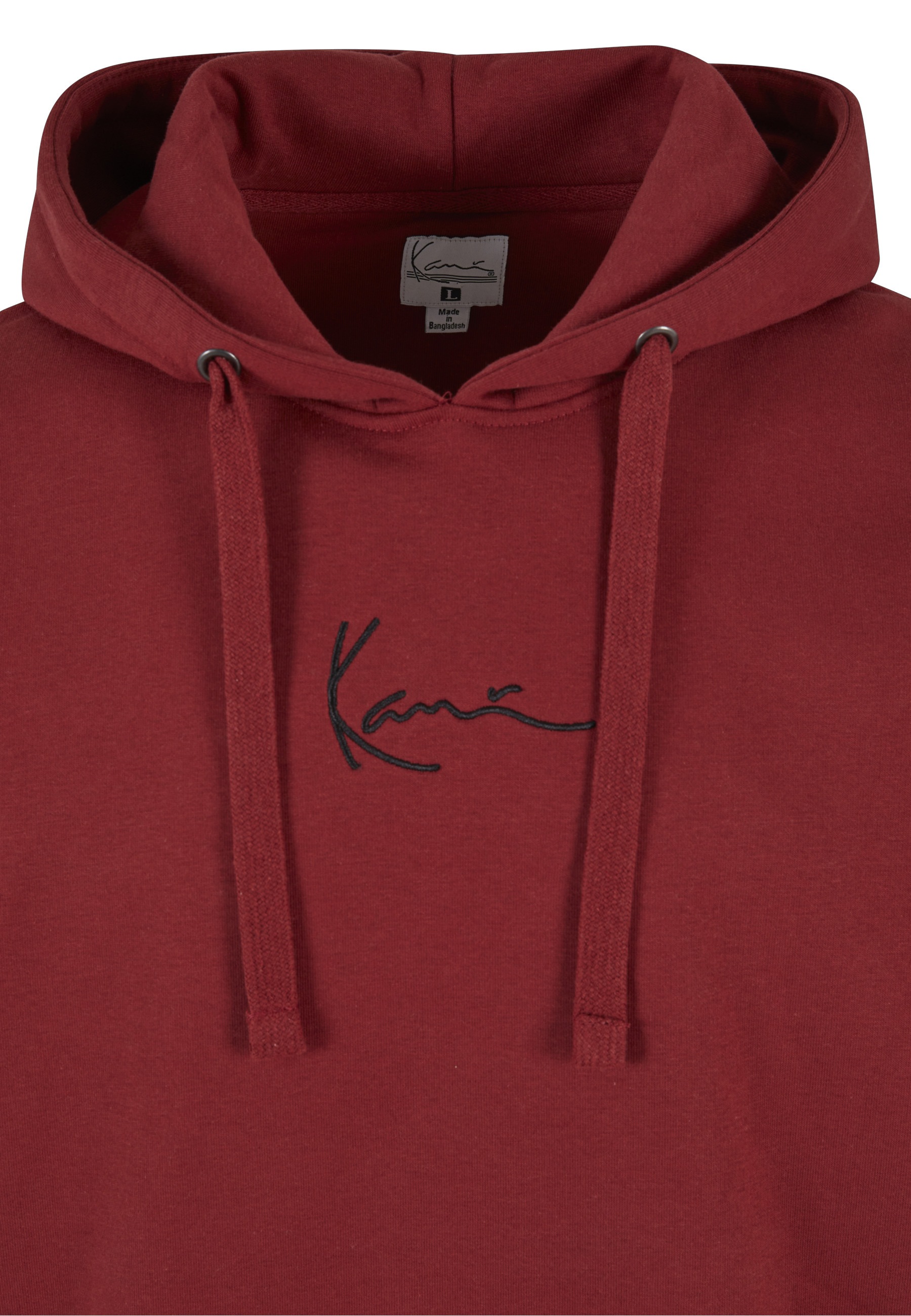 Thumbnail - Karl Kani Kapuzenpullover "Karl Kani SMALL SIGNATURE ESSENTIAL HOODIE DARK RED" 1 Stk.