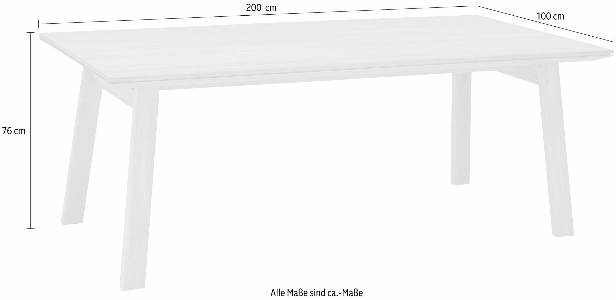 NIEHOFF SITZMÖBEL geölt, | kaufen Massivholz Wildeiche bianco Eiche Esstisch, oder Breiten in 3 BAUR