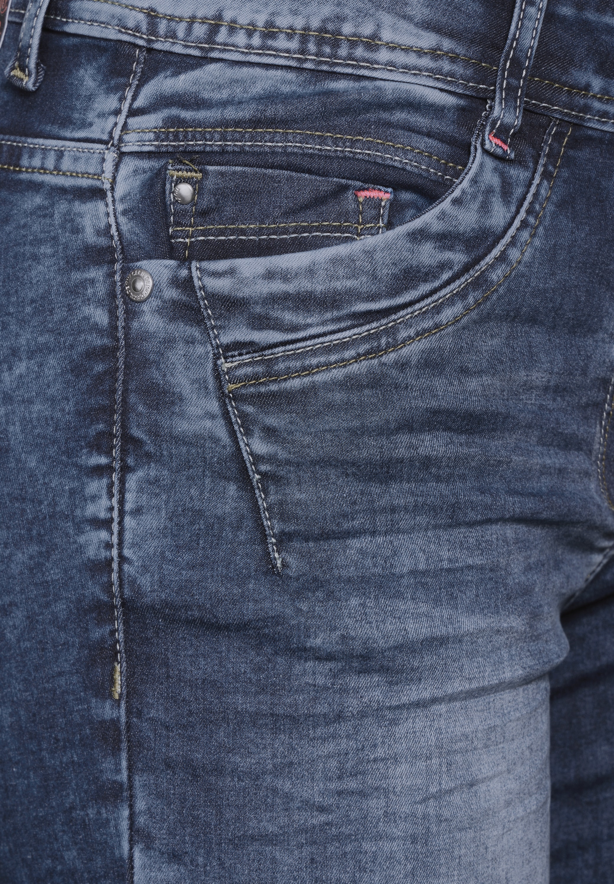 Cecil Gerade Jeans, softer Materialmix