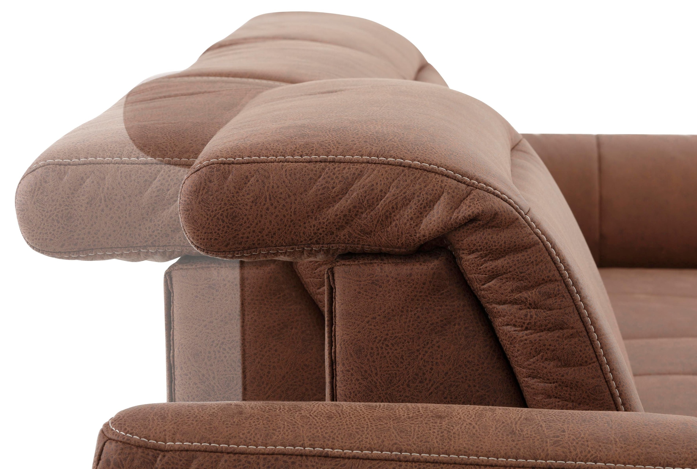 Home affaire Ecksofa »Solvei L-Form«, mit Recamierenabschluß und Sitztiefenverstellung