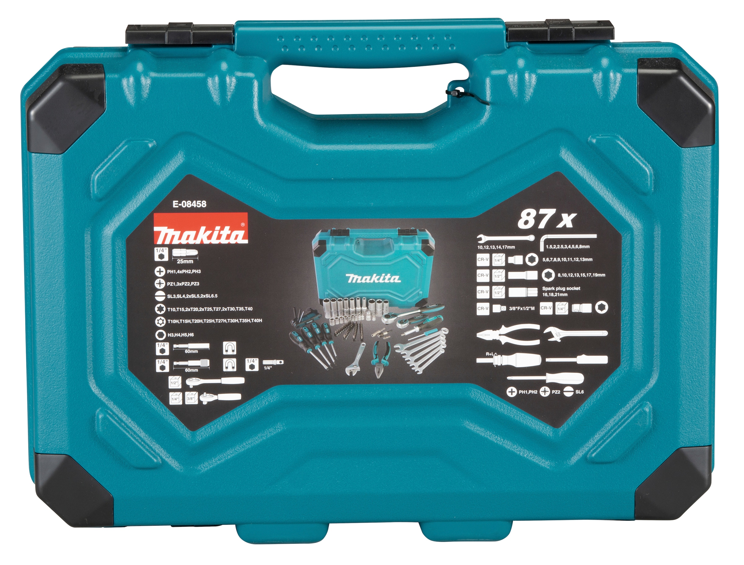 Makita Werkzeugset »»E-08458««, 87-tlg., inkl. Aufbewahrungskoffer