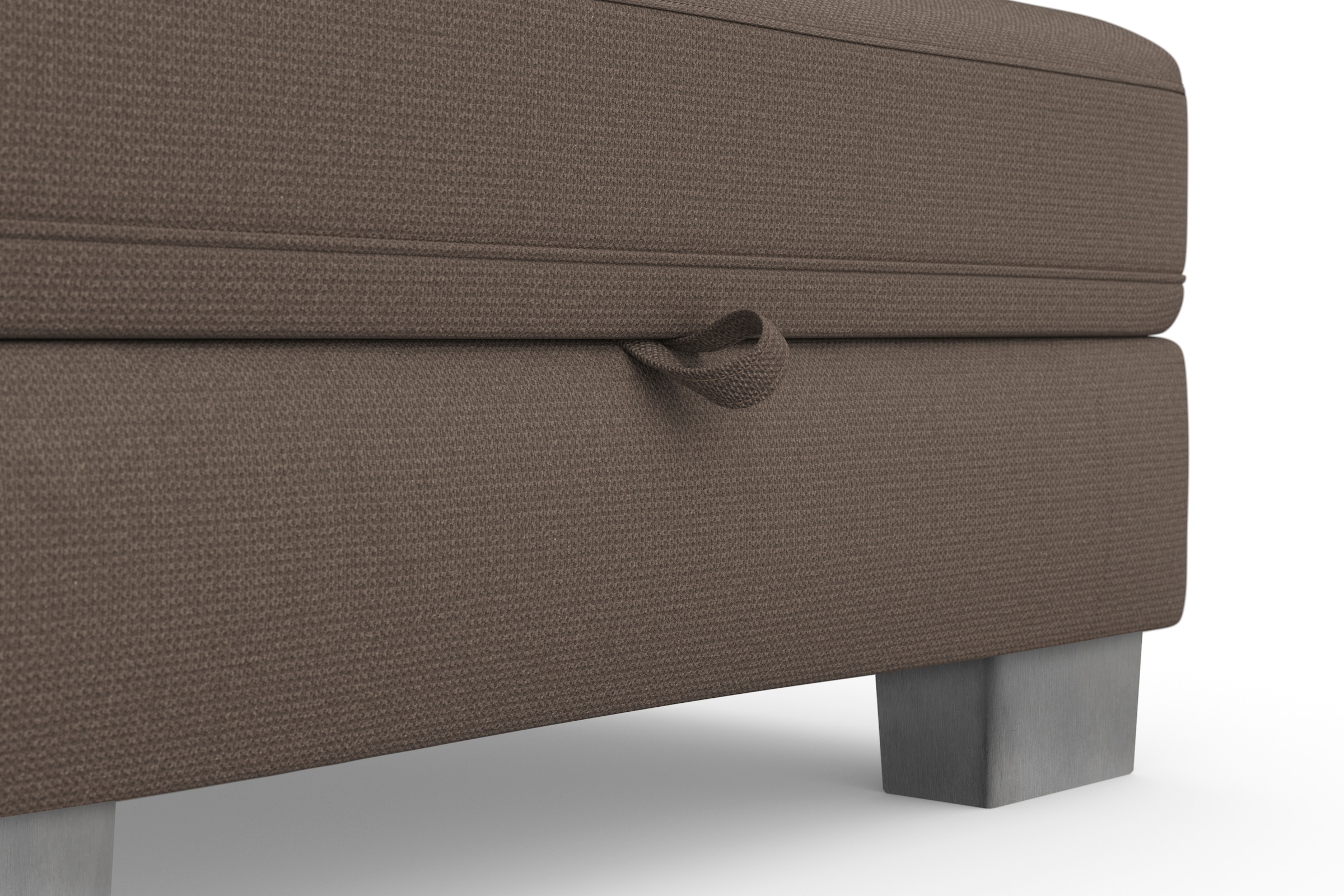 sit&more Ecksofa »Dundee L-Form«, mit Federkern und Edelstahlfüßen, wahlweise mit Kopfteilverstellung