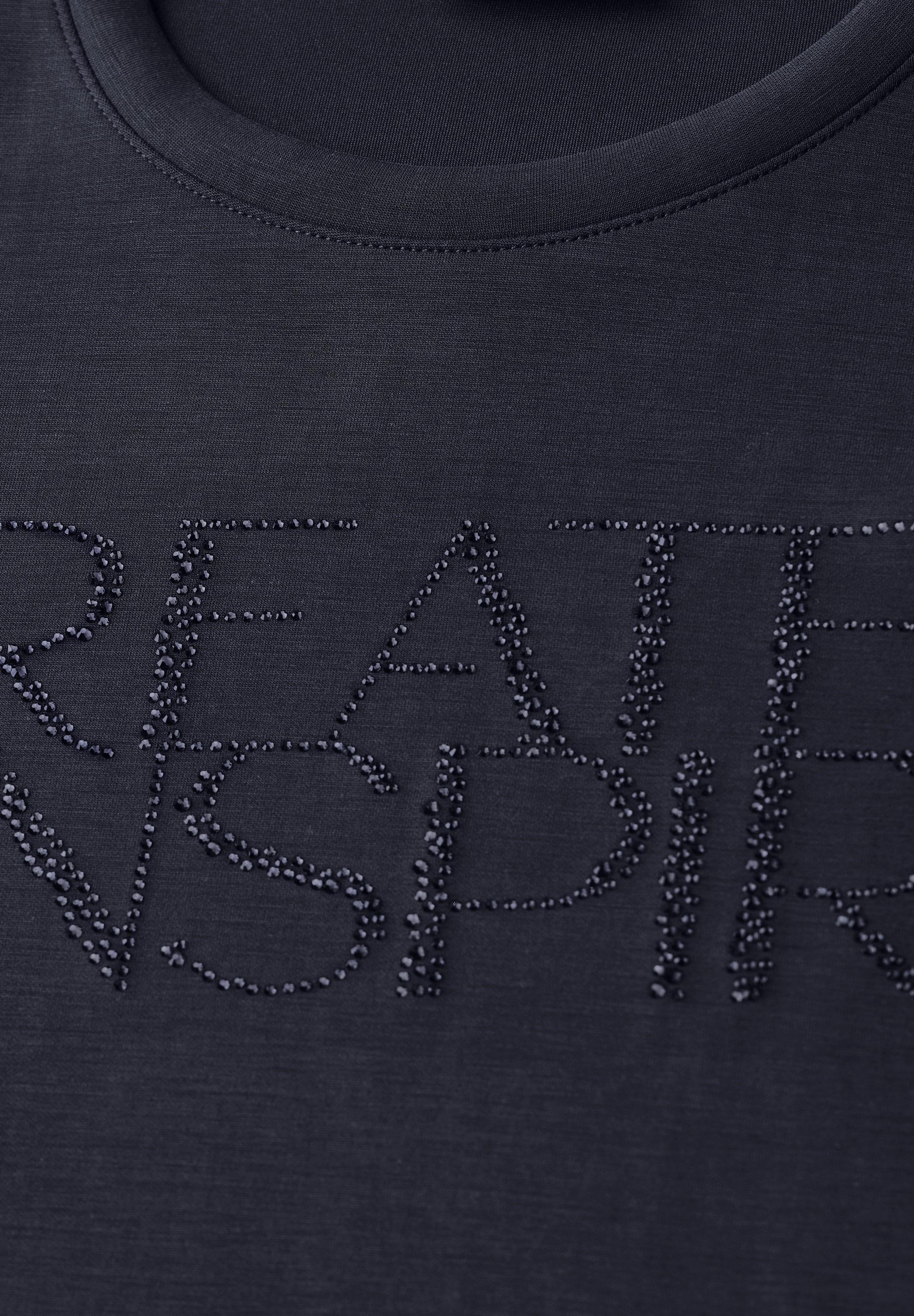 Cecil 3/4-Arm-Shirt, mit Glitzer Schriftzug